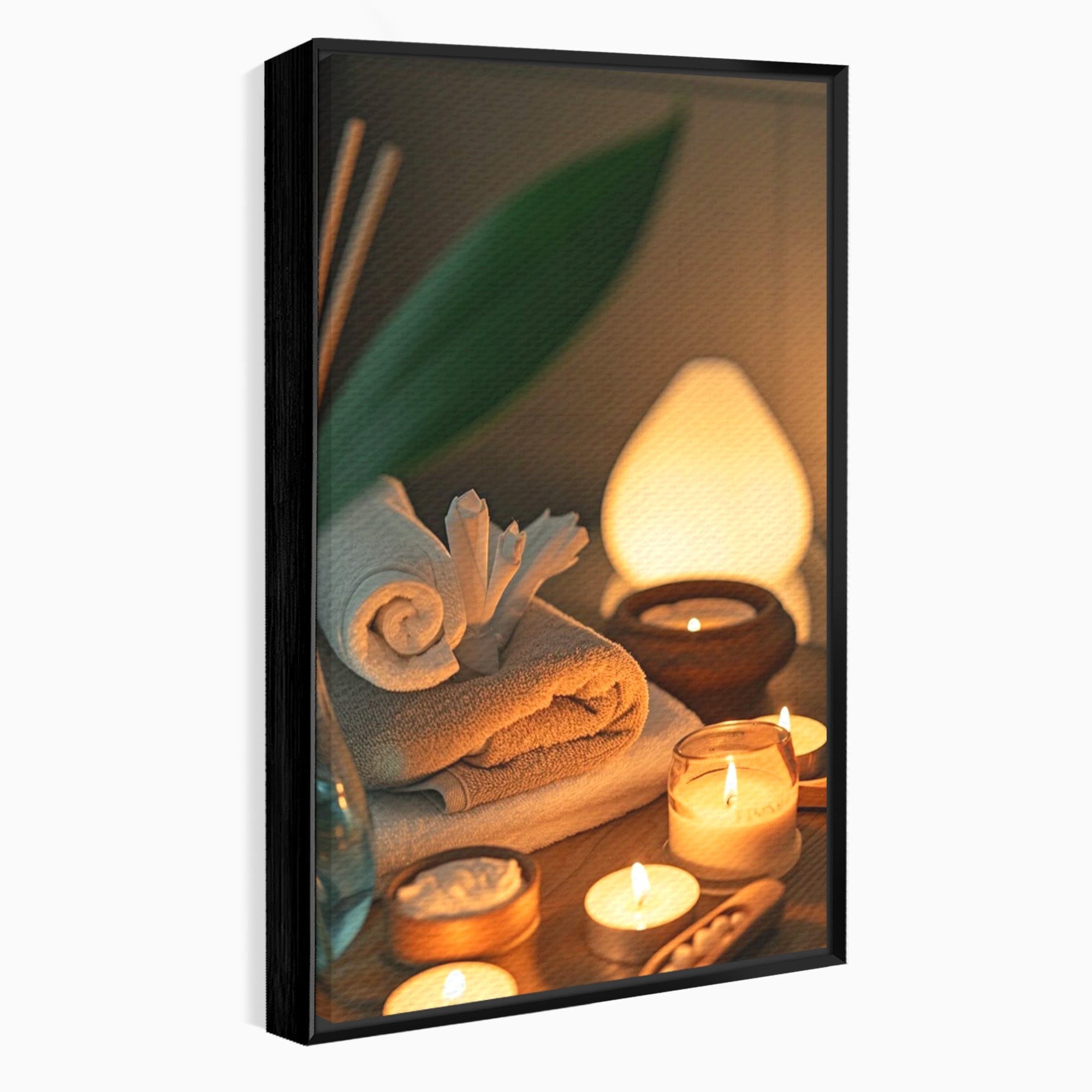 Tablou Canvas Premium LuxCanva® PI1276, Relaxare Spa, Salon, Lumanari, Relaxare, Wellness, Dormitor, Culori Vibrante
