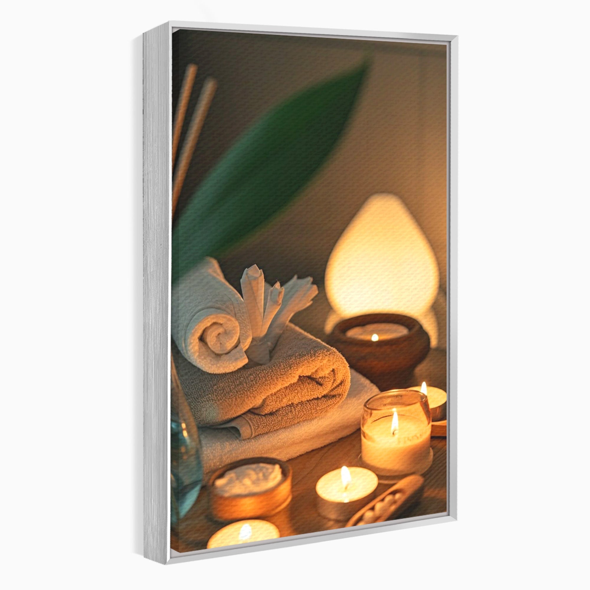 Tablou Canvas Premium LuxCanva® PI1276, Relaxare Spa, Salon, Lumanari, Relaxare, Wellness, Dormitor, Culori Vibrante