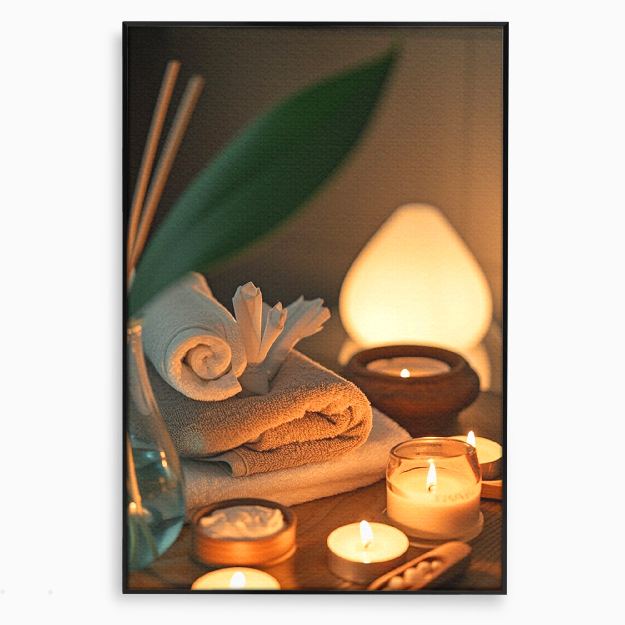 Tablou Canvas Premium LuxCanva® PI1276, Relaxare Spa, Salon, Lumanari, Relaxare, Wellness, Dormitor, Culori Vibrante
