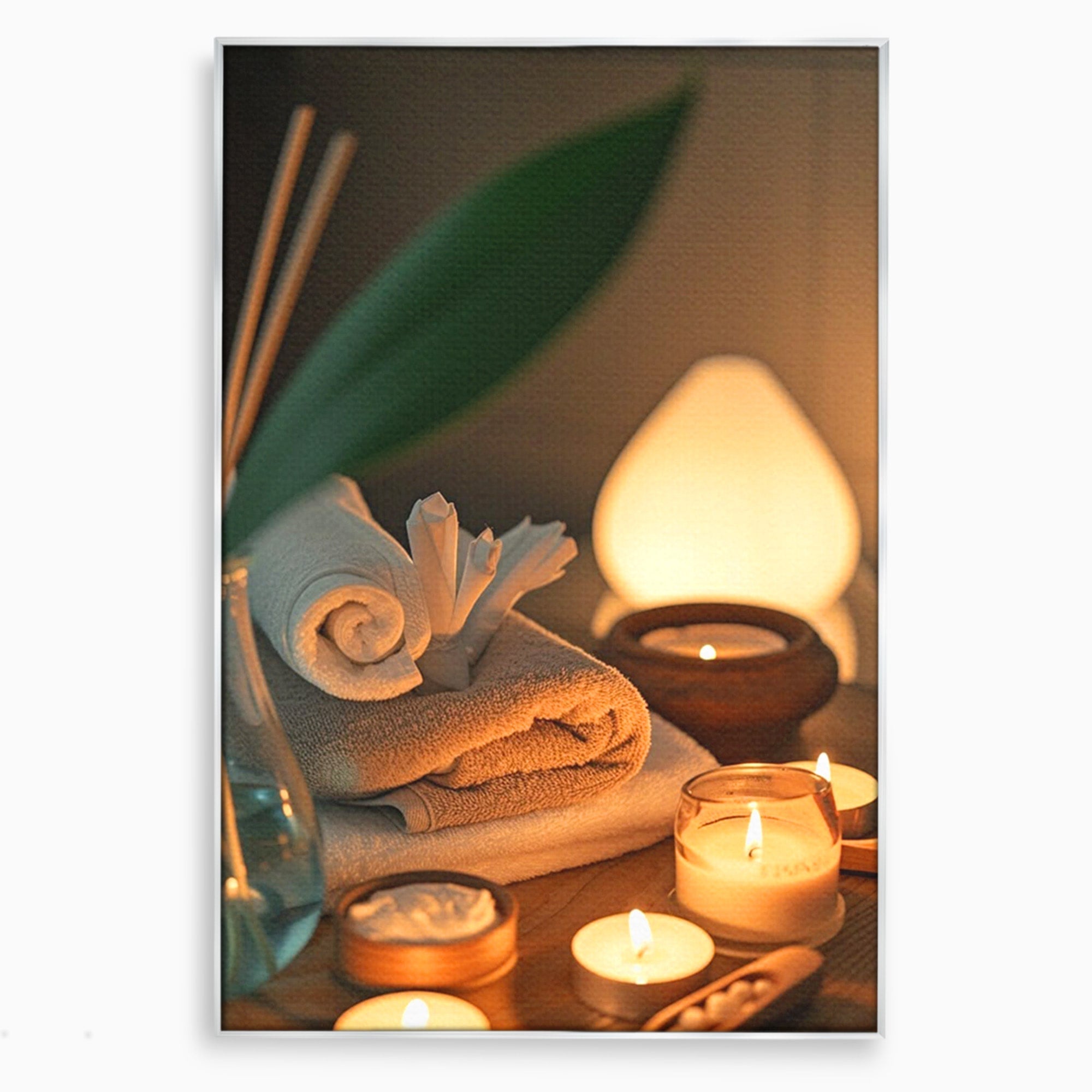 Tablou Canvas Premium LuxCanva® PI1276, Relaxare Spa, Salon, Lumanari, Relaxare, Wellness, Dormitor, Culori Vibrante