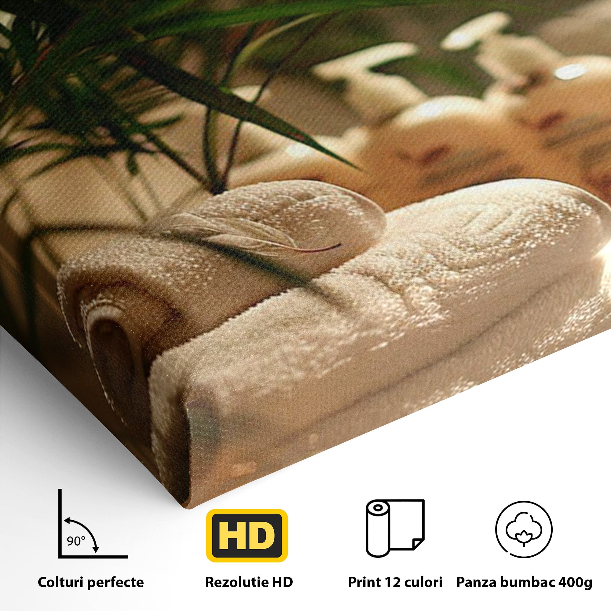 Tablou Canvas Premium LuxCanva® PI1278, Oaza De Relaxare, Spa, Meditatie, Natura, Baie, Calm, Culori Vibrante