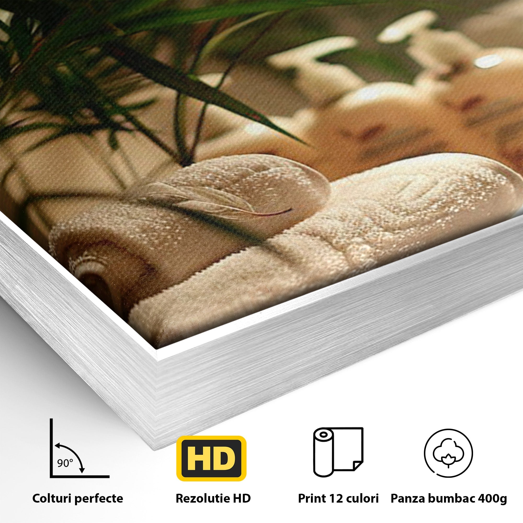 Tablou Canvas Premium LuxCanva® PI1278, Oaza De Relaxare, Spa, Meditatie, Natura, Baie, Calm, Culori Vibrante