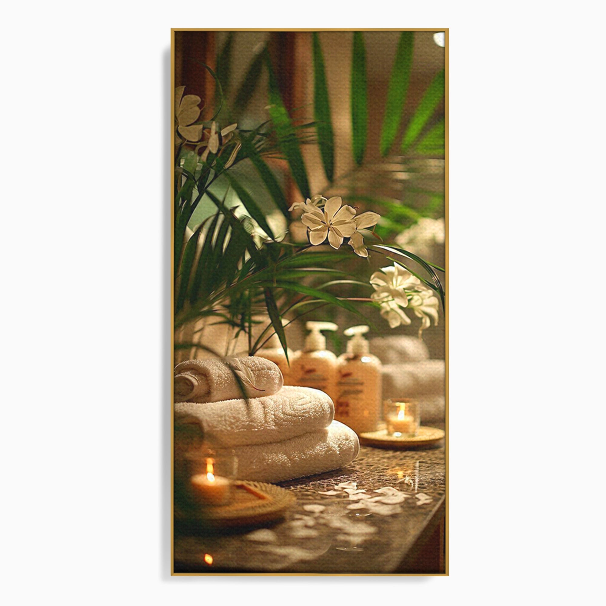 Tablou Canvas Premium LuxCanva® PI1278, Oaza De Relaxare, Spa, Meditatie, Natura, Baie, Calm, Culori Vibrante
