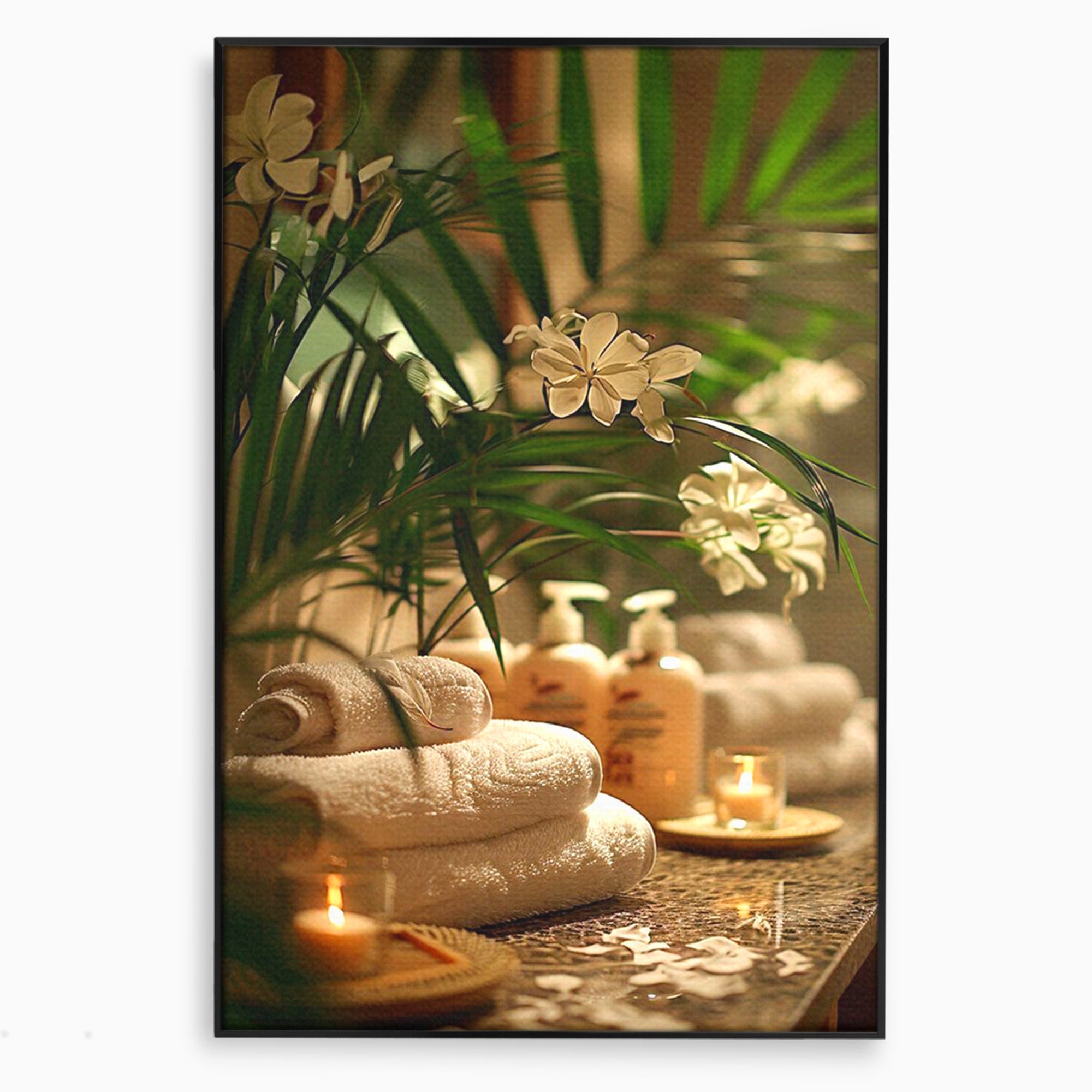 Tablou Canvas Premium LuxCanva® PI1278, Oaza De Relaxare, Spa, Meditatie, Natura, Baie, Calm, Culori Vibrante
