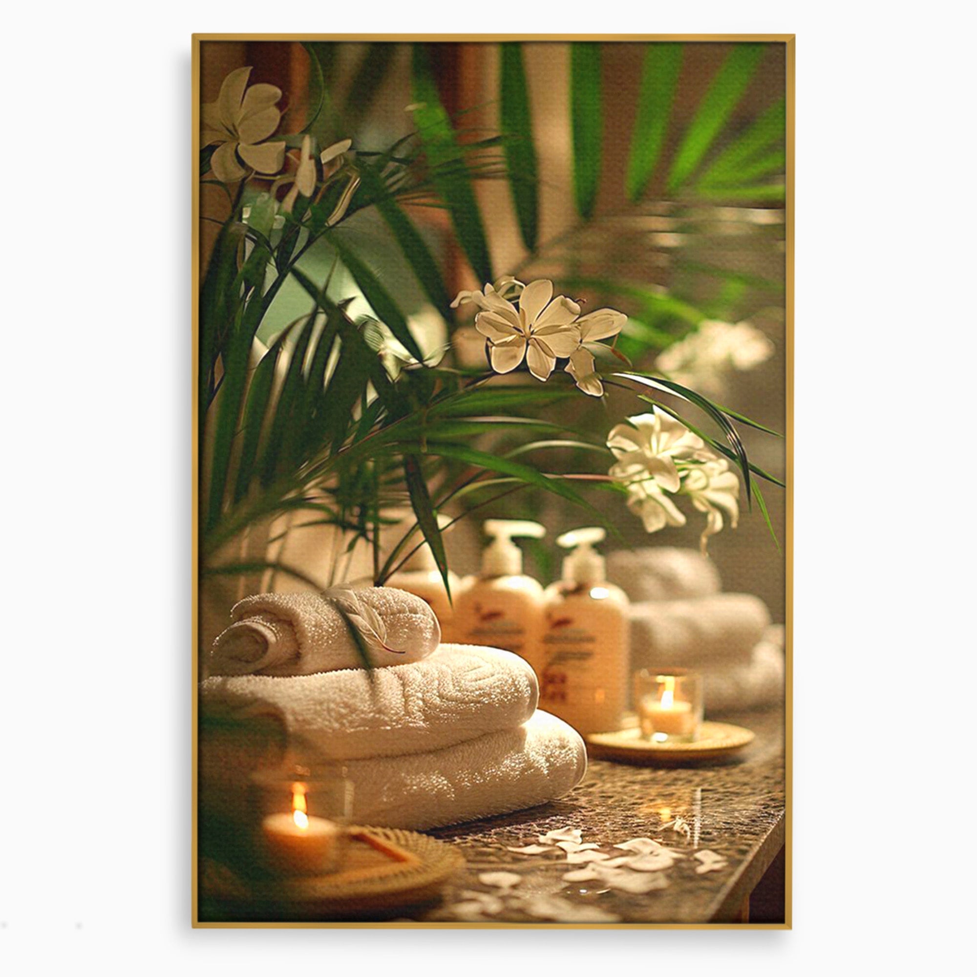 Tablou Canvas Premium LuxCanva® PI1278, Oaza De Relaxare, Spa, Meditatie, Natura, Baie, Calm, Culori Vibrante