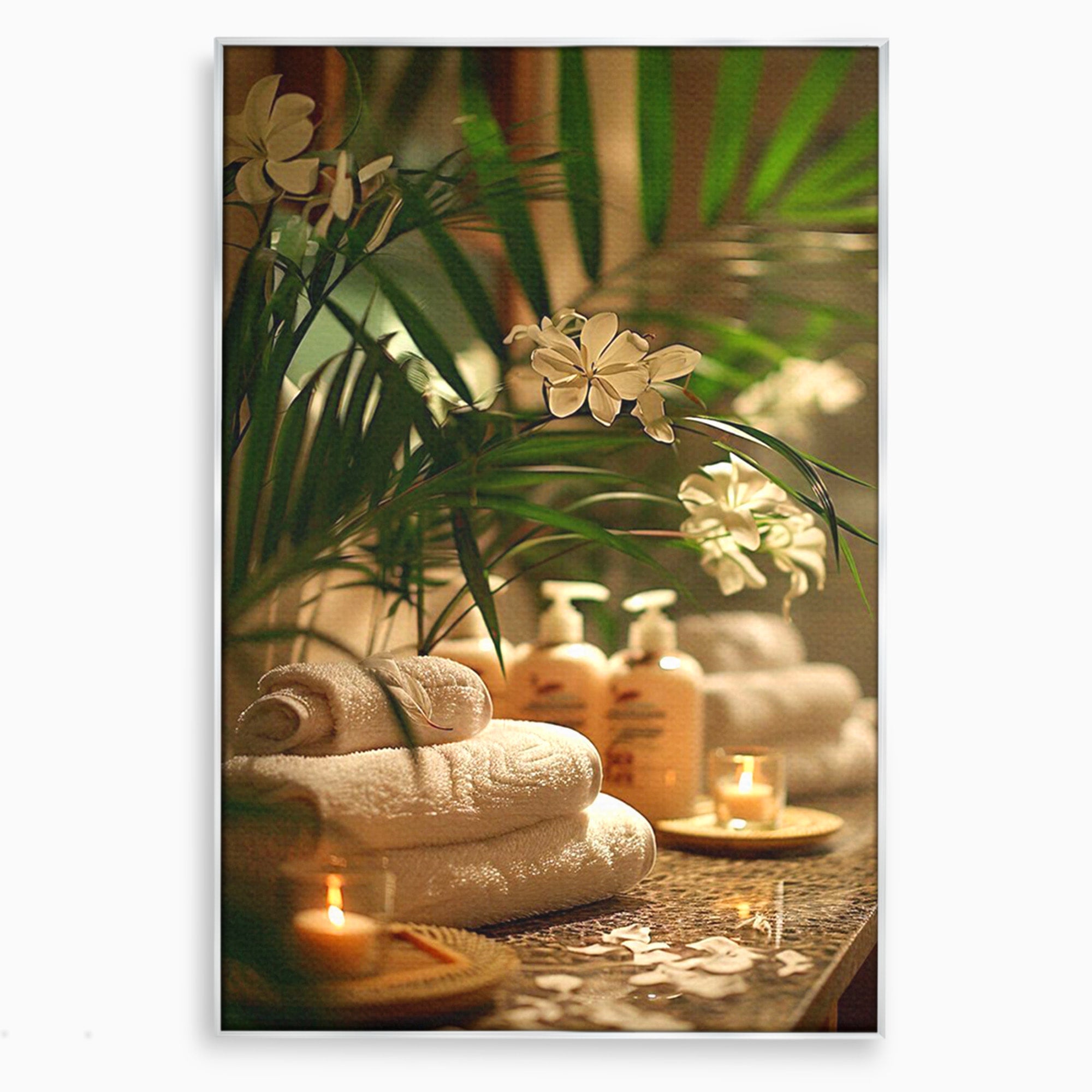 Tablou Canvas Premium LuxCanva® PI1278, Oaza De Relaxare, Spa, Meditatie, Natura, Baie, Calm, Culori Vibrante