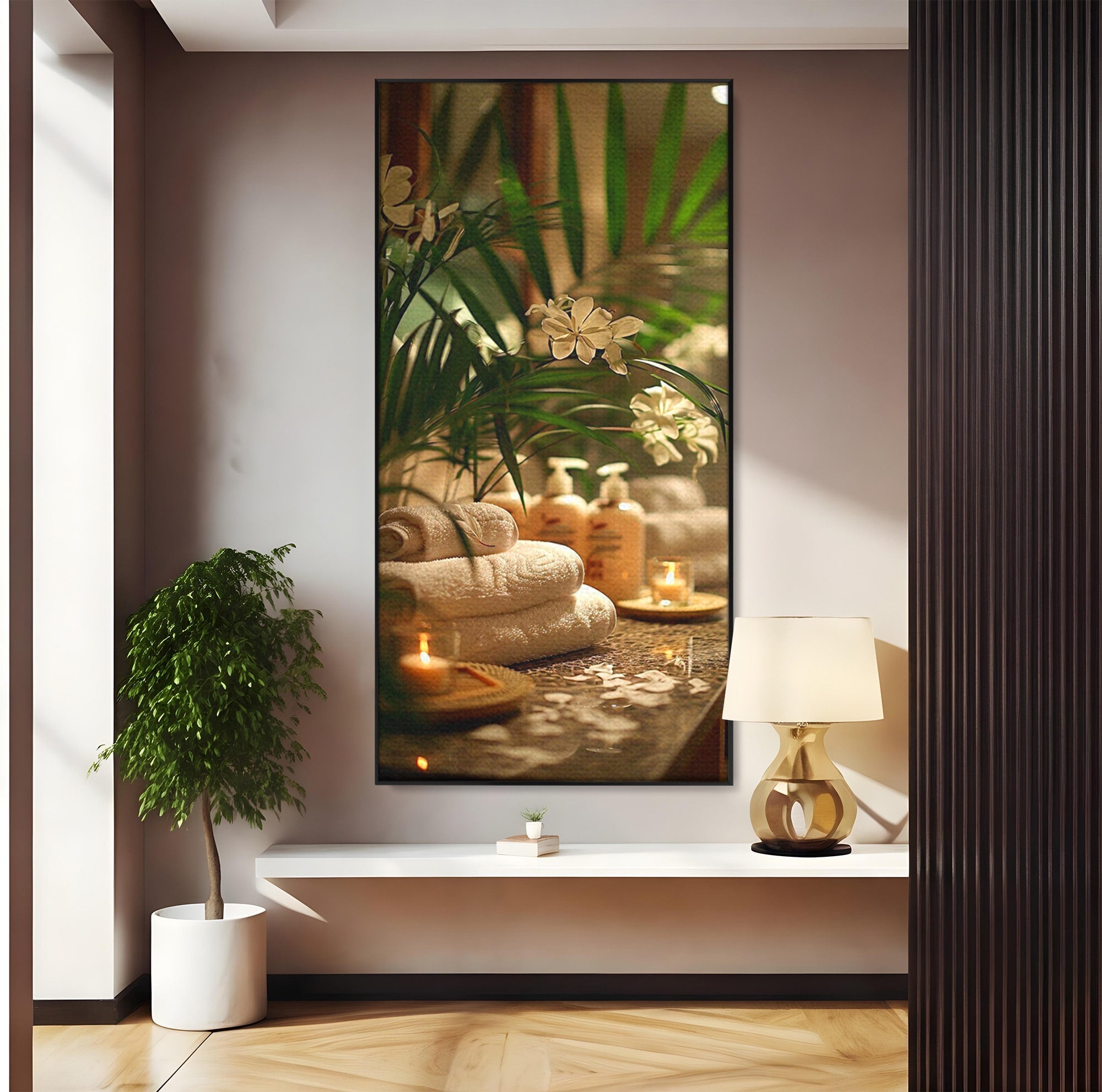 Tablou Canvas Premium LuxCanva® PI1278, Oaza De Relaxare, Spa, Meditatie, Natura, Baie, Calm, Culori Vibrante