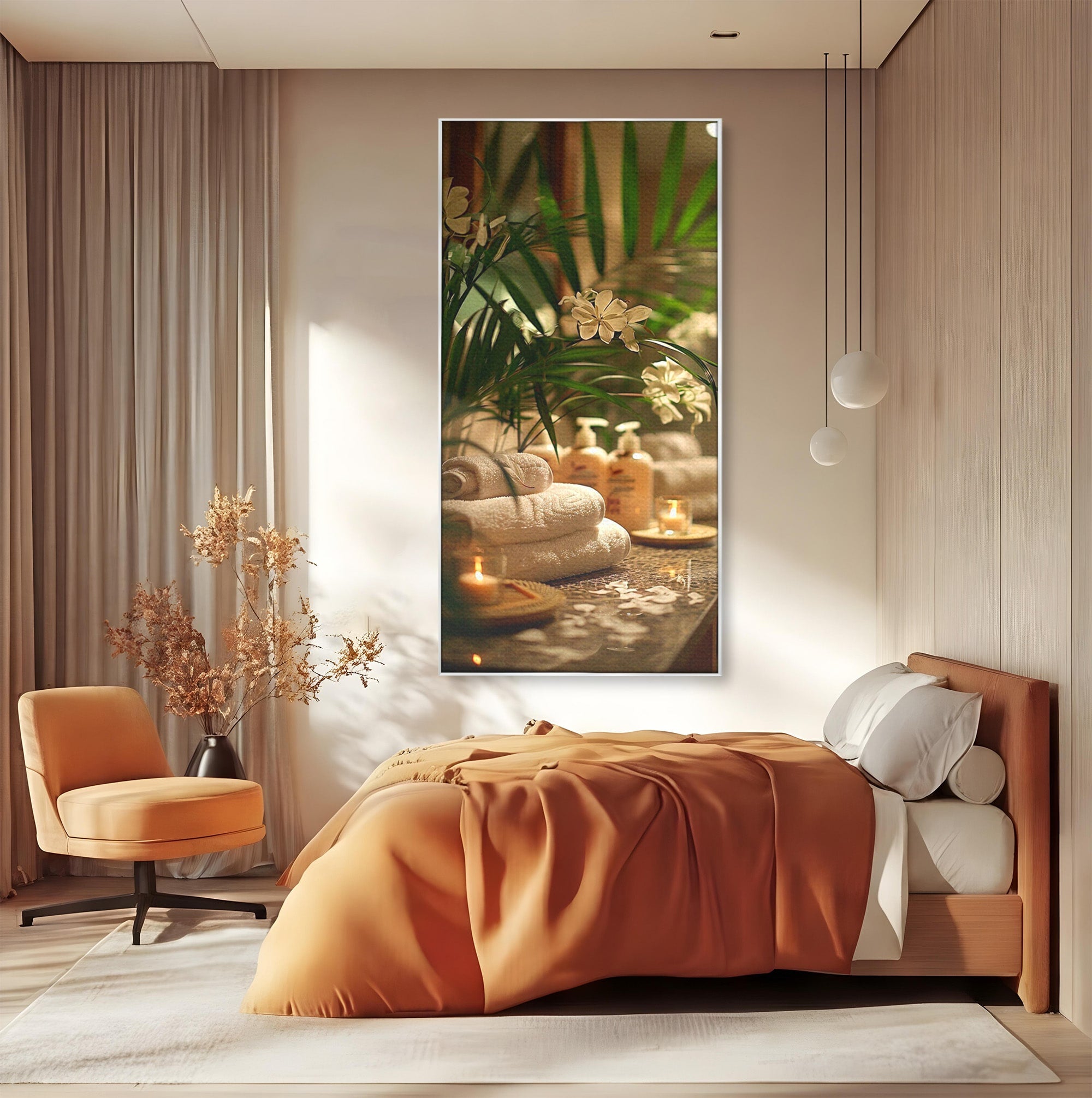Tablou Canvas Premium LuxCanva® PI1278, Oaza De Relaxare, Spa, Meditatie, Natura, Baie, Calm, Culori Vibrante