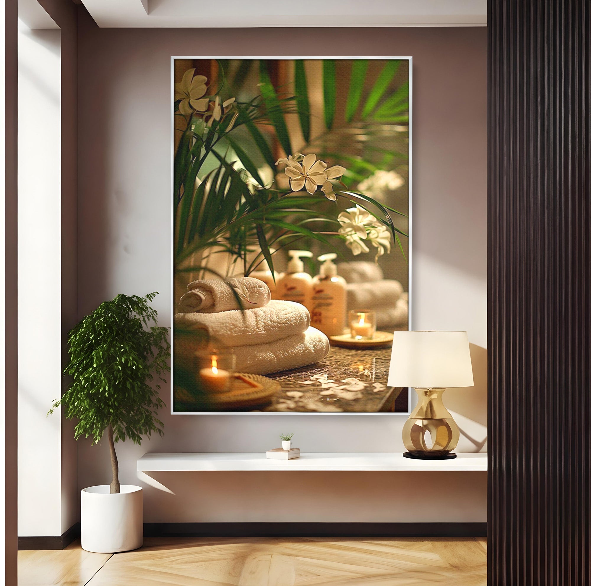 Tablou Canvas Premium LuxCanva® PI1278, Oaza De Relaxare, Spa, Meditatie, Natura, Baie, Calm, Culori Vibrante