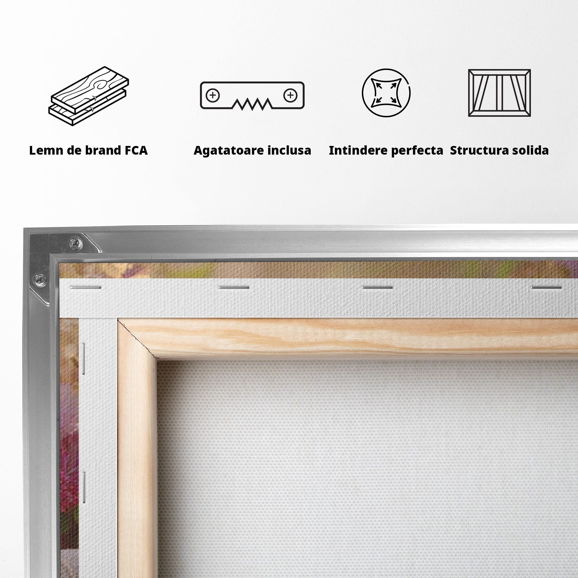 Tablou Canvas Premium LuxCanva® PI1279, Rasarit In Gradina Zen, Oaza, Relaxare, Flori, Spa, Dormitor, Baie, Culori Vibrante