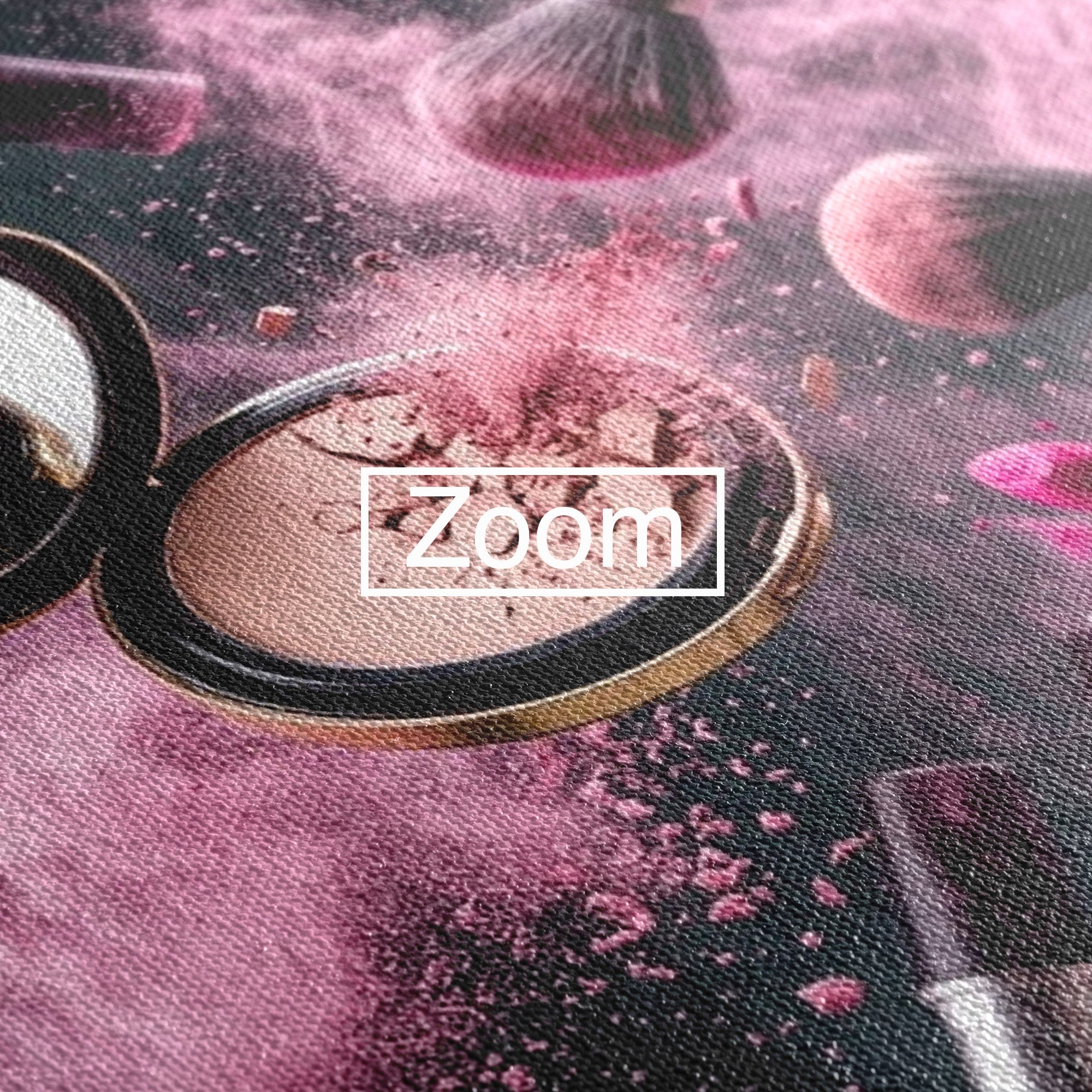 Tablou Canvas Premium LuxCanva® PI1282, Explozie De Frumusete, Machiaj, Fard, Roz, Arta, Dormitor, Culori Vibrante