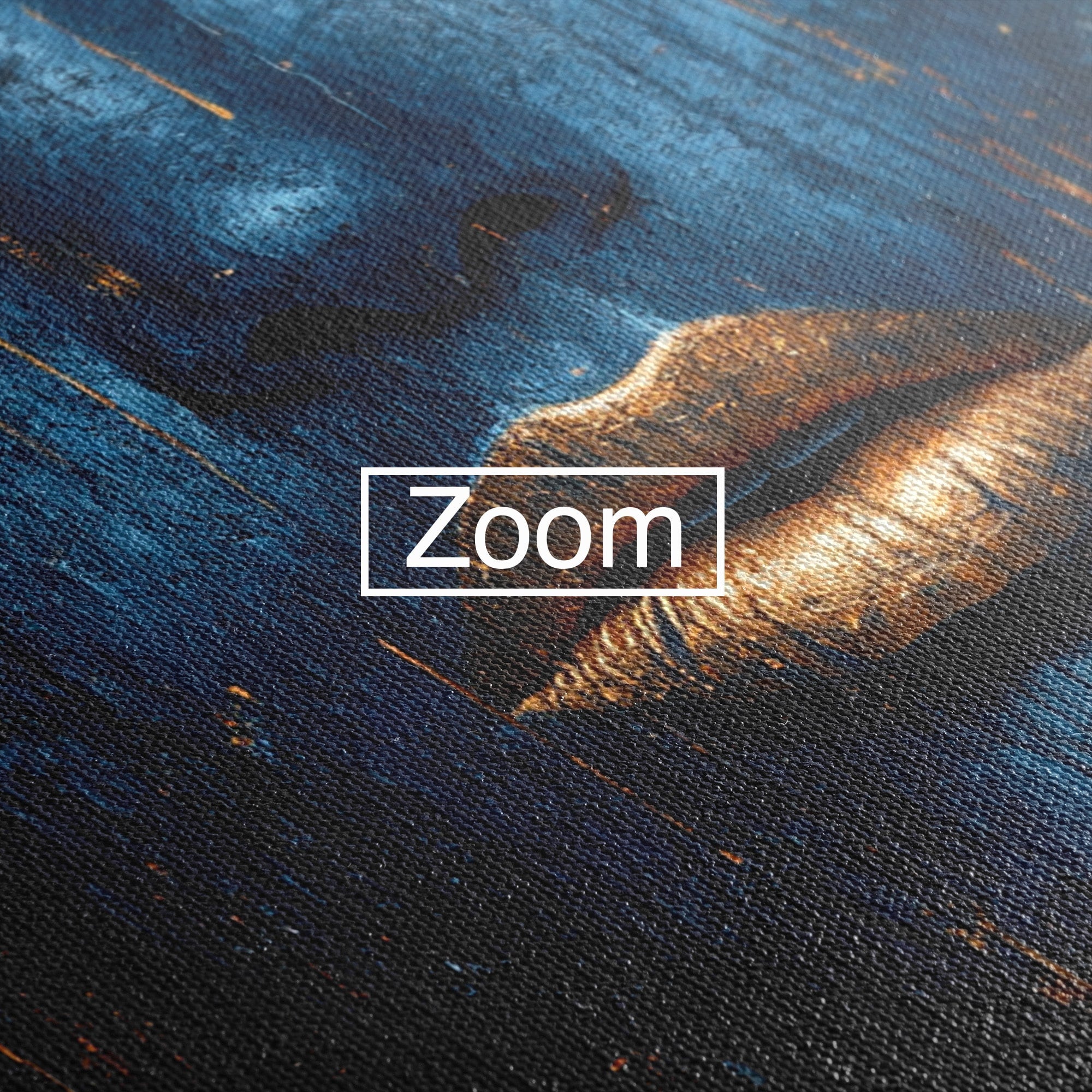 Tablou Canvas Premium LuxCanva® PI1283, Chipul Tacut, Albastru, Electric, Portret, Abstract, Mister, Dormitor, Culori Vibrante