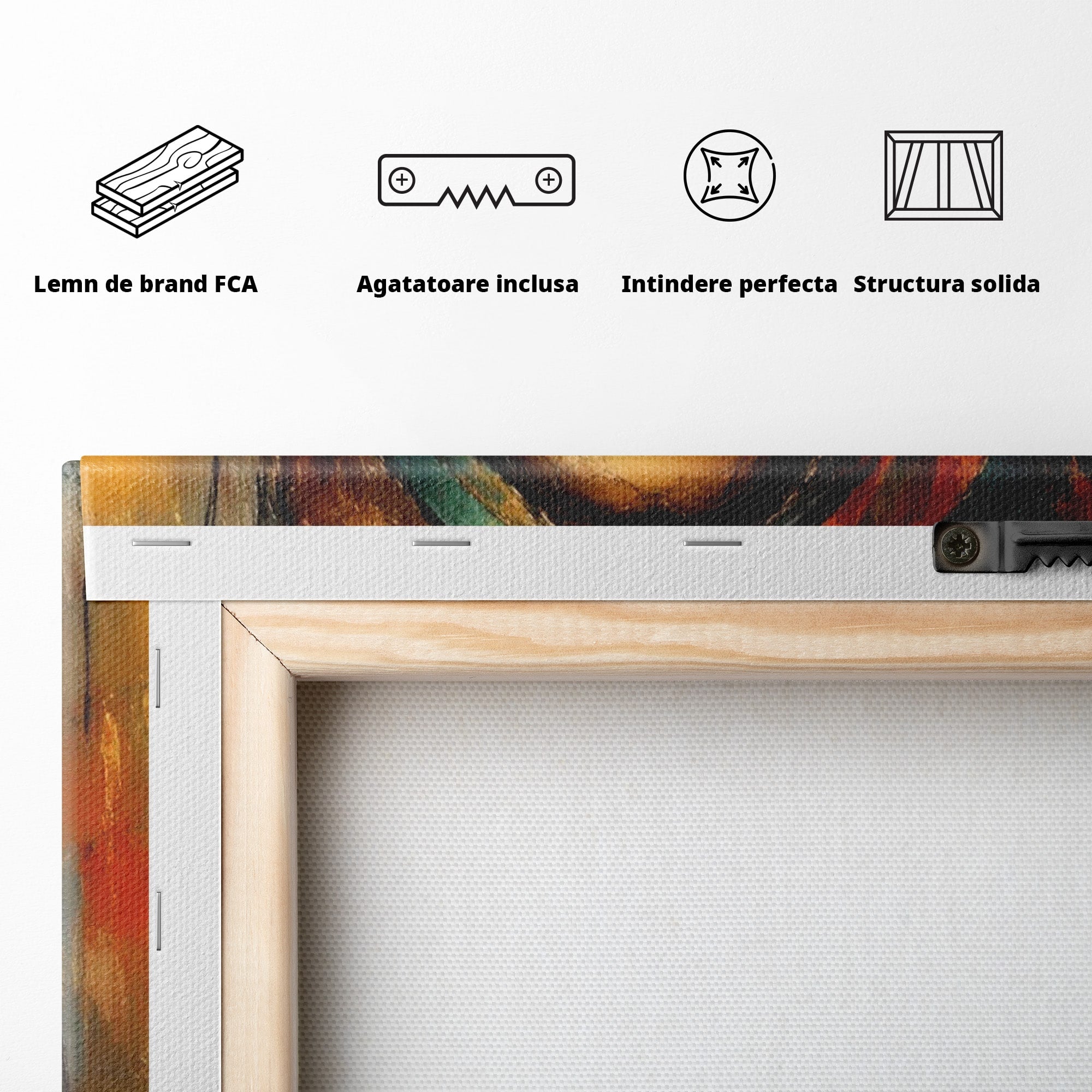 Tablou Canvas Premium LuxCanva® PI1284, Privire de Safir, Femeie, Orient, Exotic, Arta, Living, Dormitor, Culori Vibrante