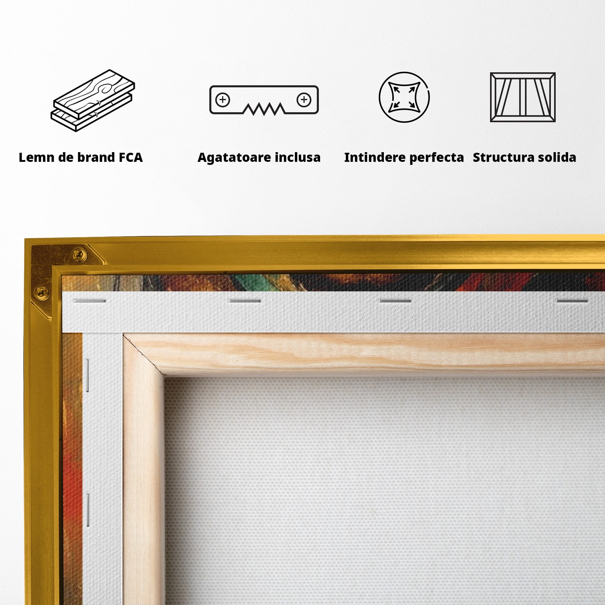 Tablou Canvas Premium LuxCanva® PI1284, Privire de Safir, Femeie, Orient, Exotic, Arta, Living, Dormitor, Culori Vibrante