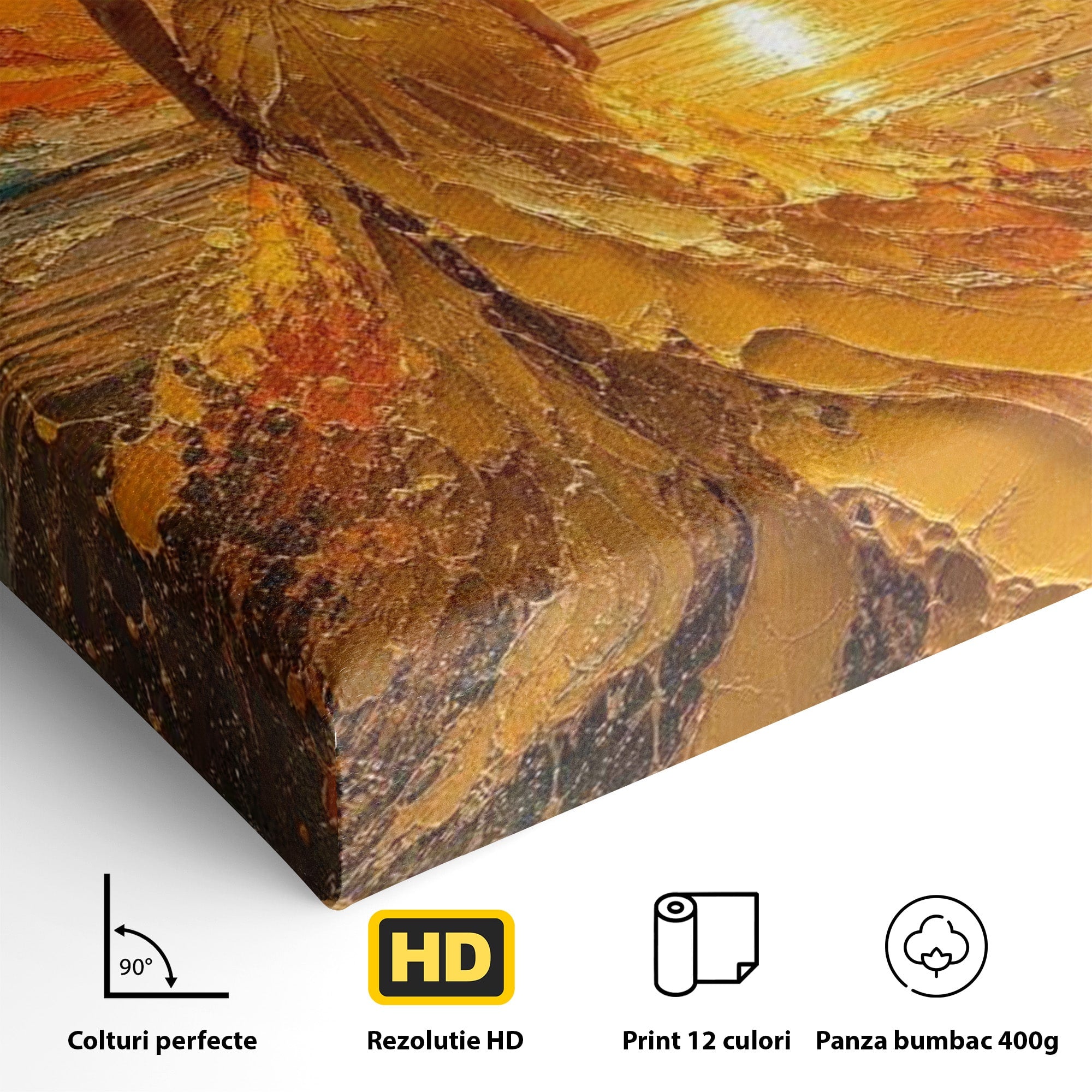 Tablou Canvas Premium LuxCanva® PI1285, Femeie La Apus, Zare, Divin, Mare, Living, Peisaj, Dormitor, Culori Vibrante