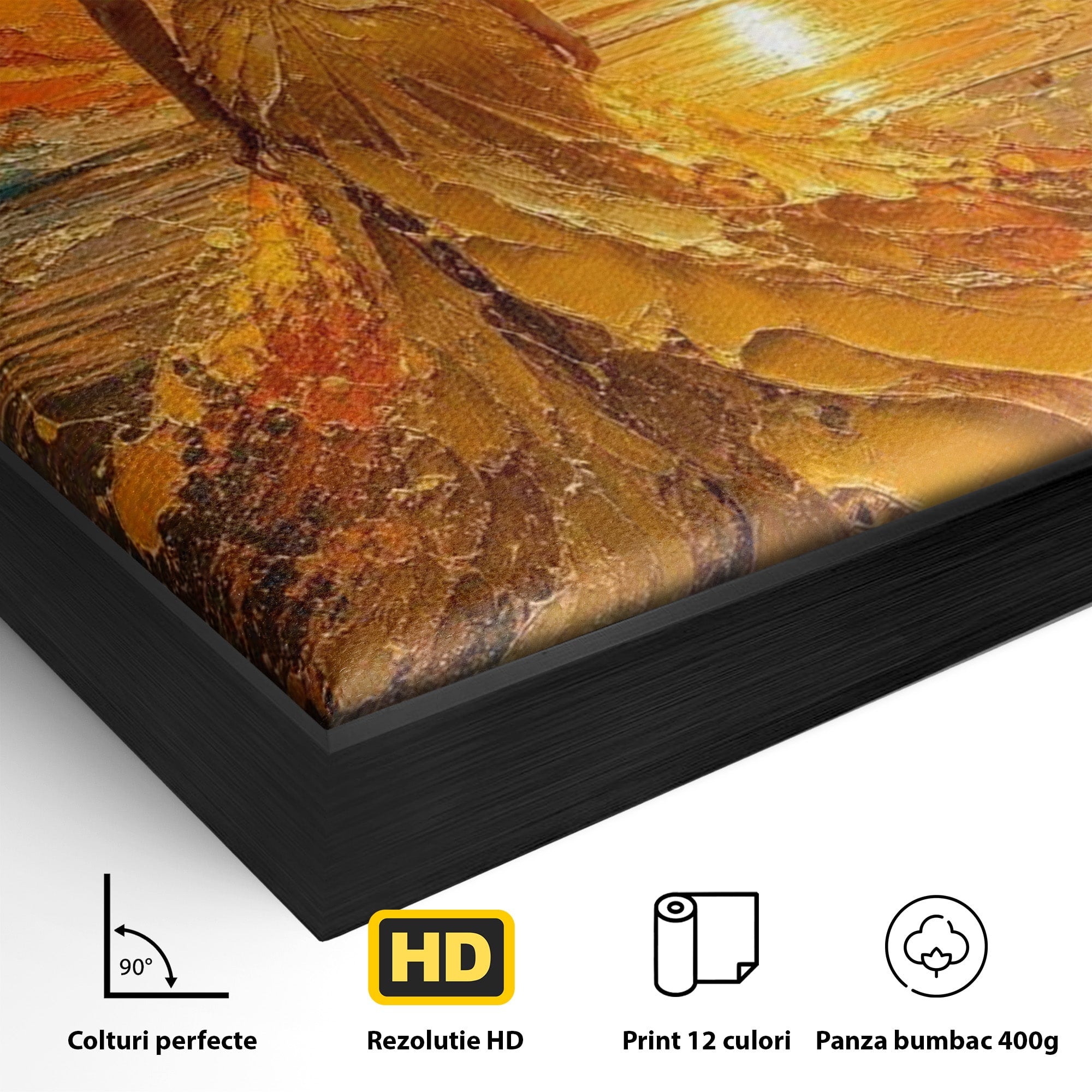Tablou Canvas Premium LuxCanva® PI1285, Femeie La Apus, Zare, Divin, Mare, Living, Peisaj, Dormitor, Culori Vibrante