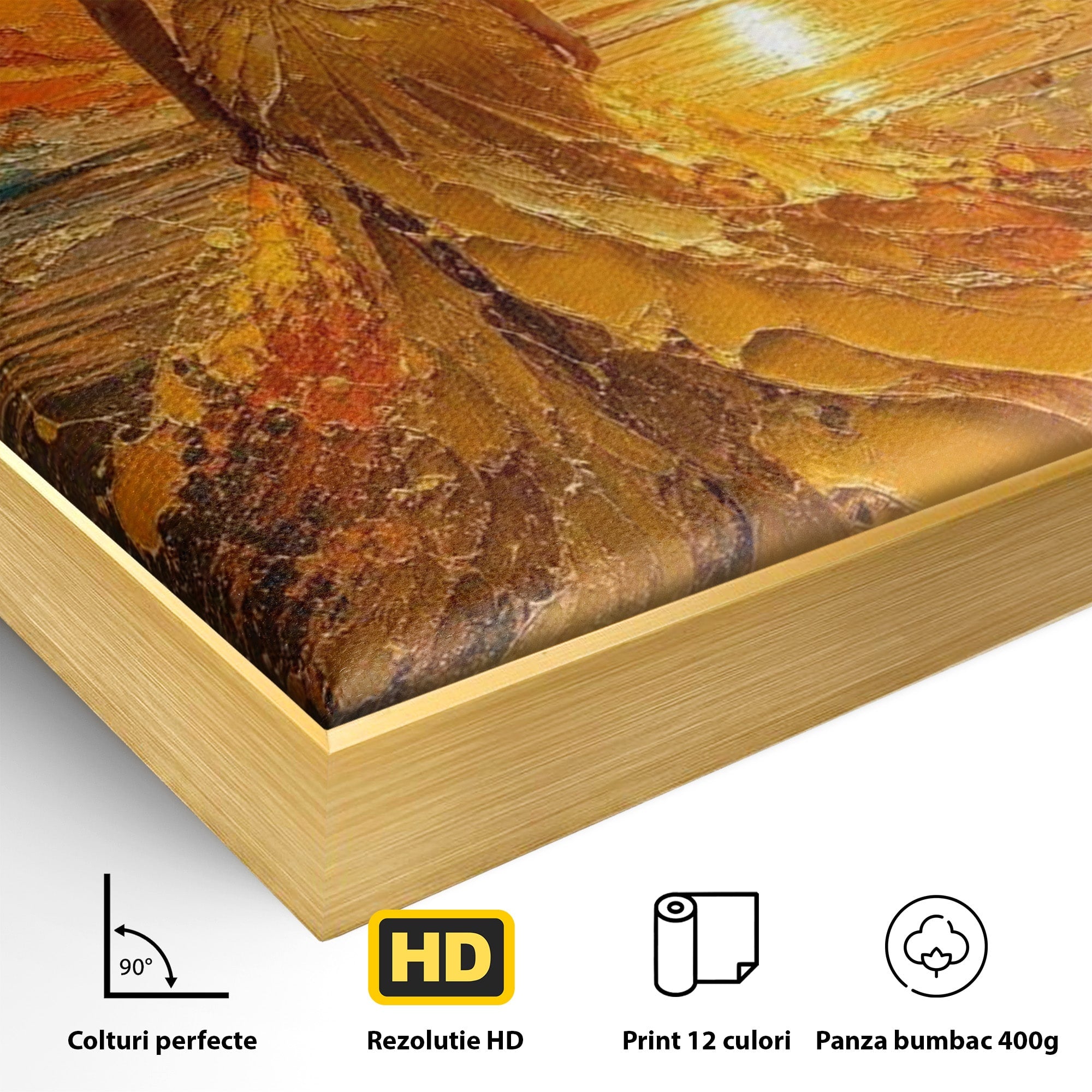 Tablou Canvas Premium LuxCanva® PI1285, Femeie La Apus, Zare, Divin, Mare, Living, Peisaj, Dormitor, Culori Vibrante