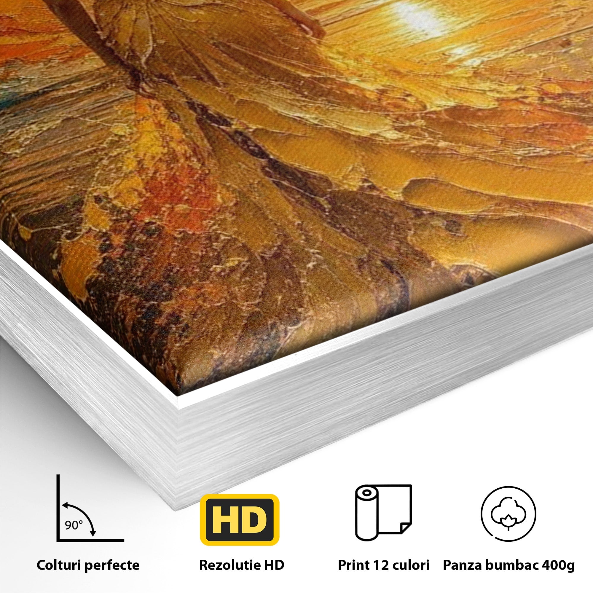 Tablou Canvas Premium LuxCanva® PI1285, Femeie La Apus, Zare, Divin, Mare, Living, Peisaj, Dormitor, Culori Vibrante