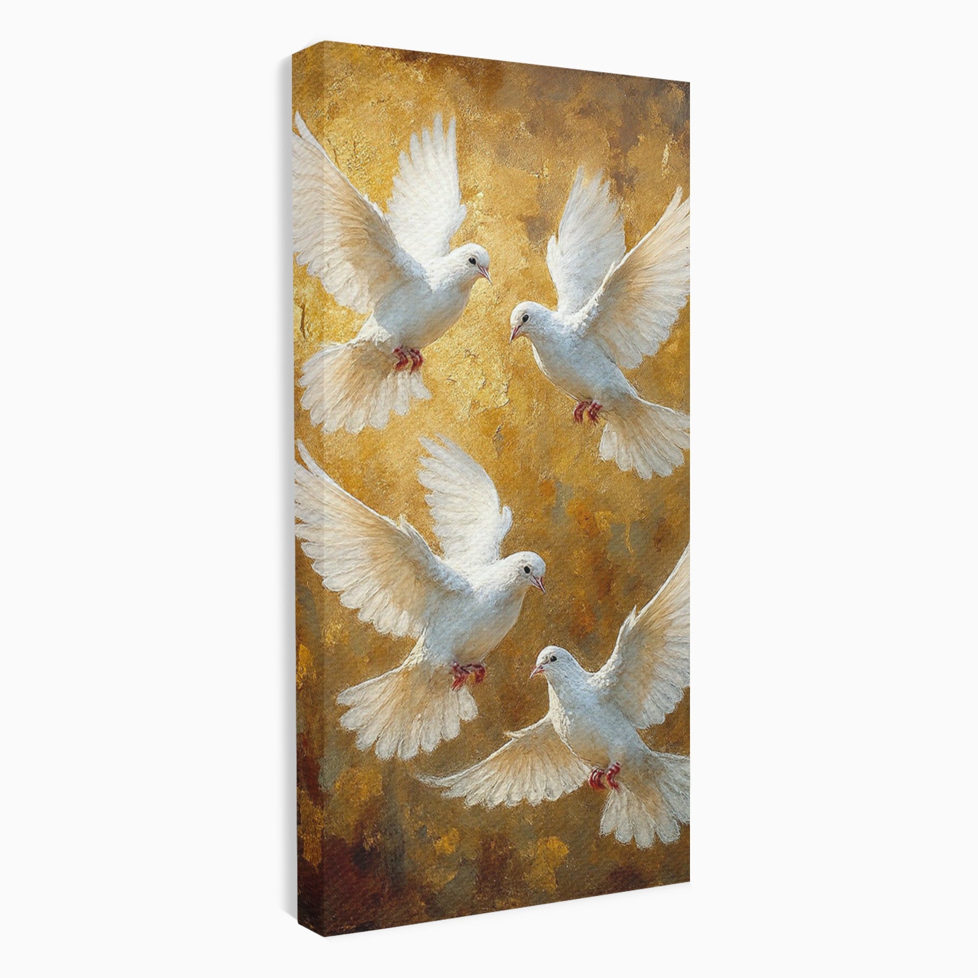 Tablou Canvas Premium LuxCanva® PI1287, Porumbei In Zbor, Cer, Aripi, Pasari, Pace, Living, Dormitor, Culori Vibrante