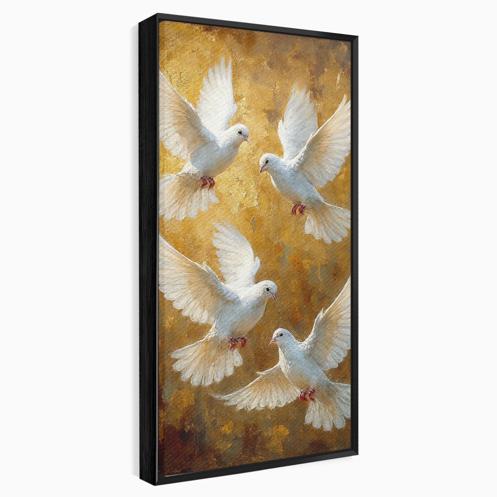 Tablou Canvas Premium LuxCanva® PI1287, Porumbei In Zbor, Cer, Aripi, Pasari, Pace, Living, Dormitor, Culori Vibrante