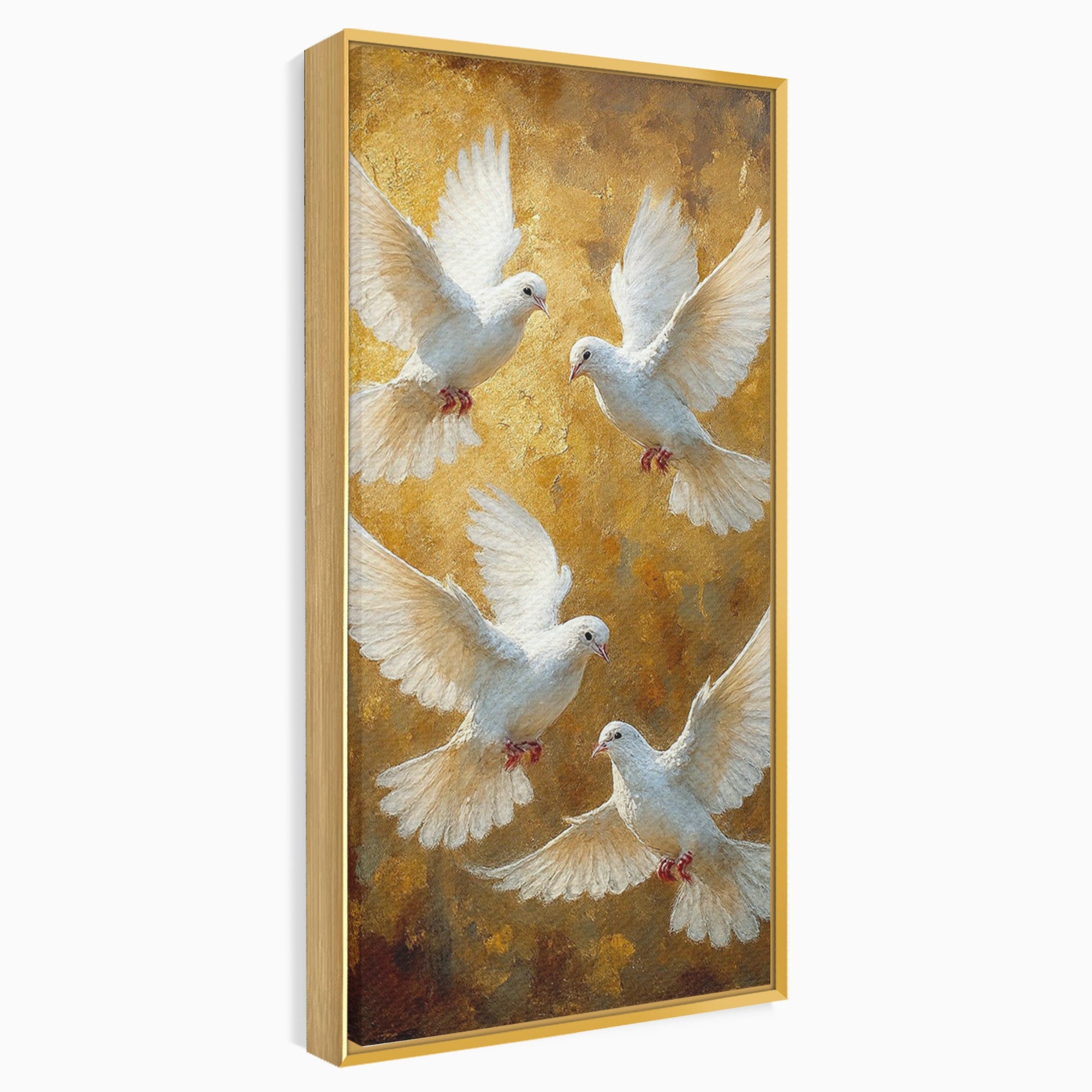 Tablou Canvas Premium LuxCanva® PI1287, Porumbei In Zbor, Cer, Aripi, Pasari, Pace, Living, Dormitor, Culori Vibrante