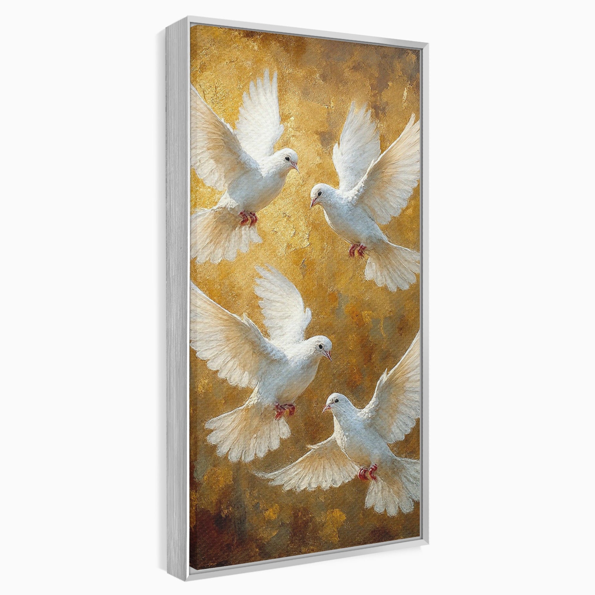 Tablou Canvas Premium LuxCanva® PI1287, Porumbei In Zbor, Cer, Aripi, Pasari, Pace, Living, Dormitor, Culori Vibrante
