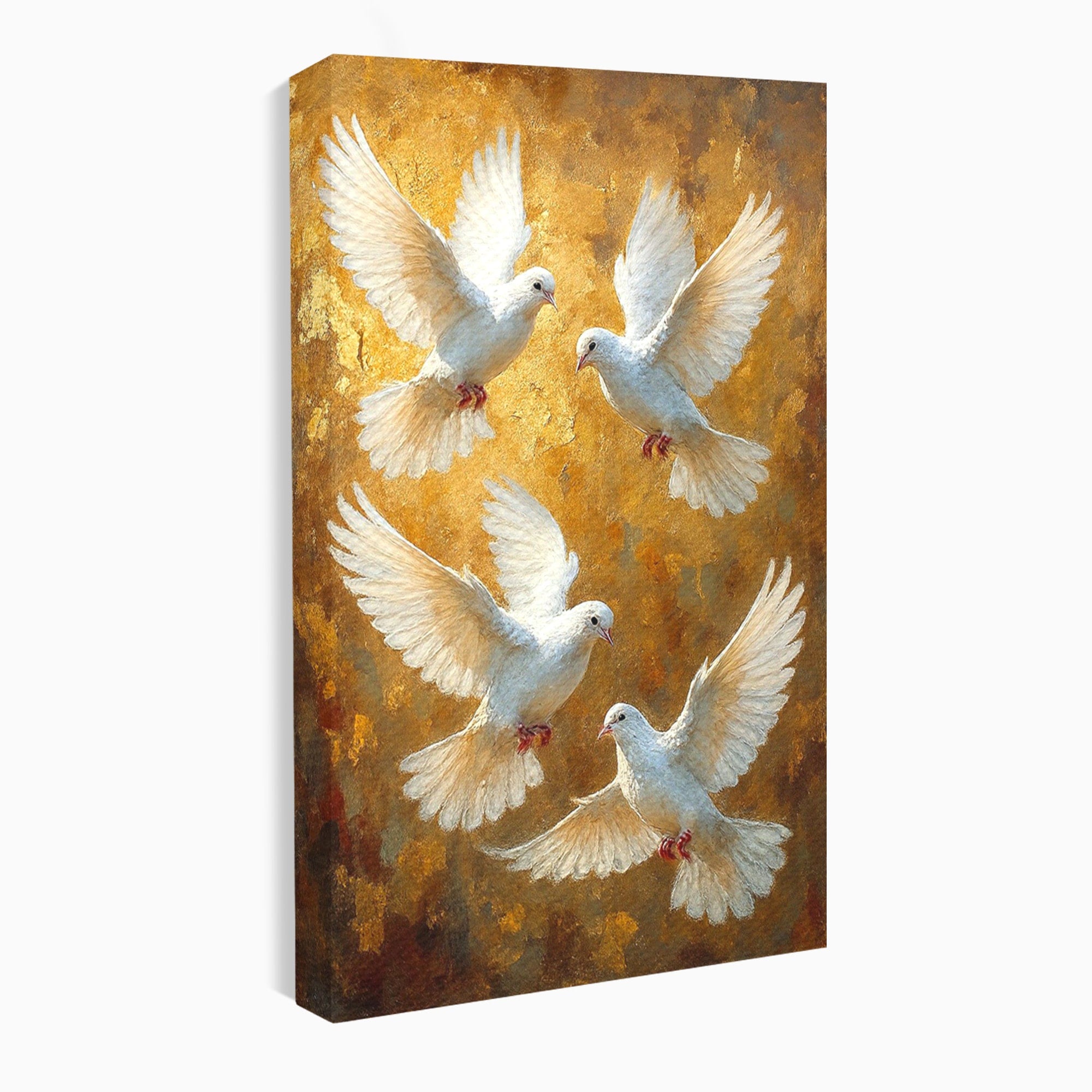 Tablou Canvas Premium LuxCanva® PI1287, Porumbei In Zbor, Cer, Aripi, Pasari, Pace, Living, Dormitor, Culori Vibrante