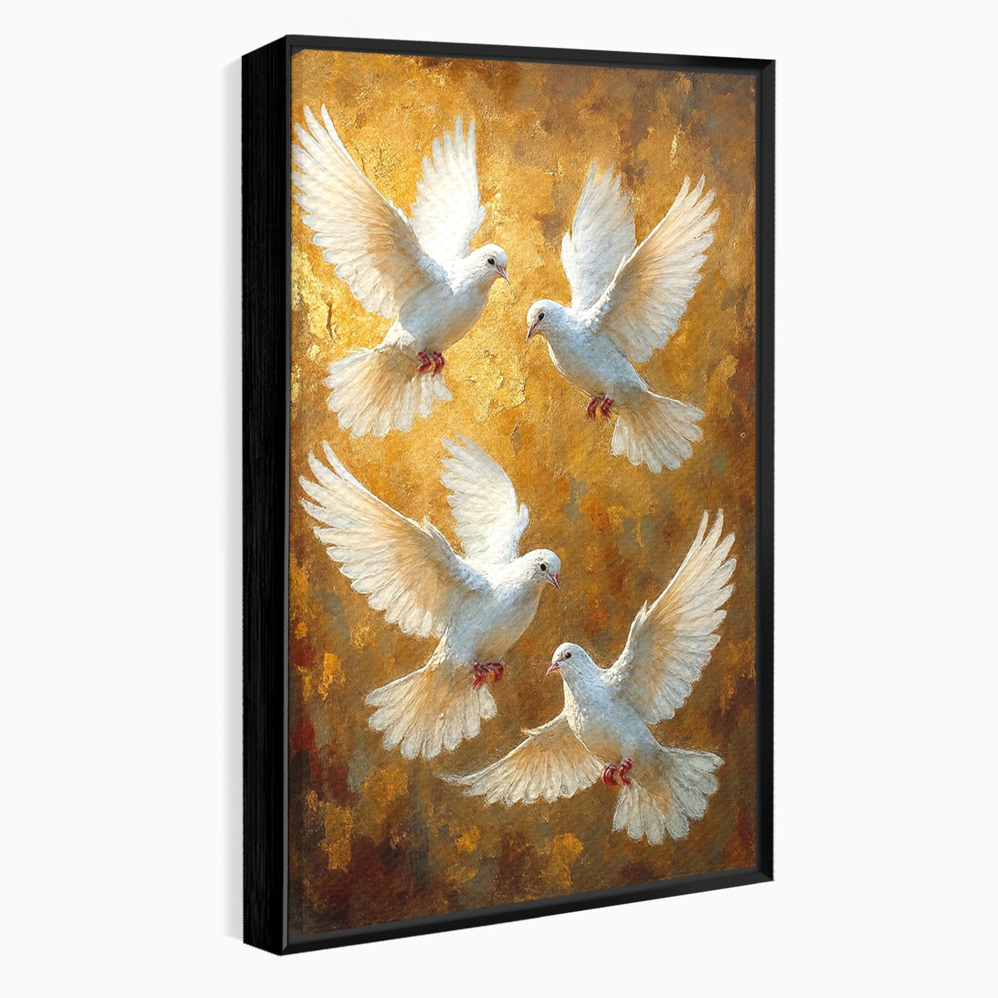 Tablou Canvas Premium LuxCanva® PI1287, Porumbei In Zbor, Cer, Aripi, Pasari, Pace, Living, Dormitor, Culori Vibrante