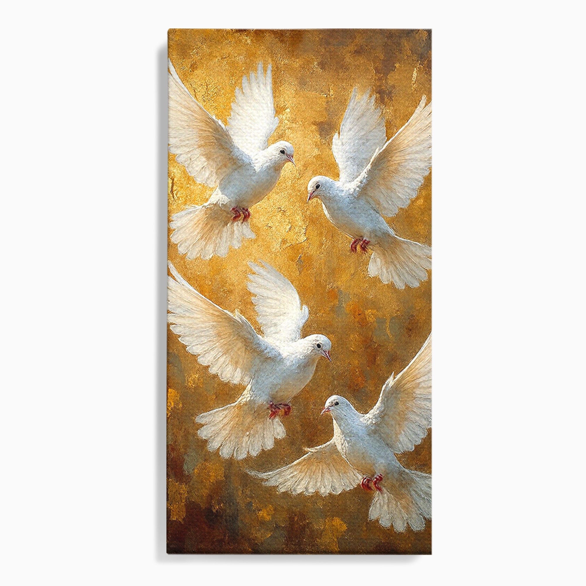 Tablou Canvas Premium LuxCanva® PI1287, Porumbei In Zbor, Cer, Aripi, Pasari, Pace, Living, Dormitor, Culori Vibrante