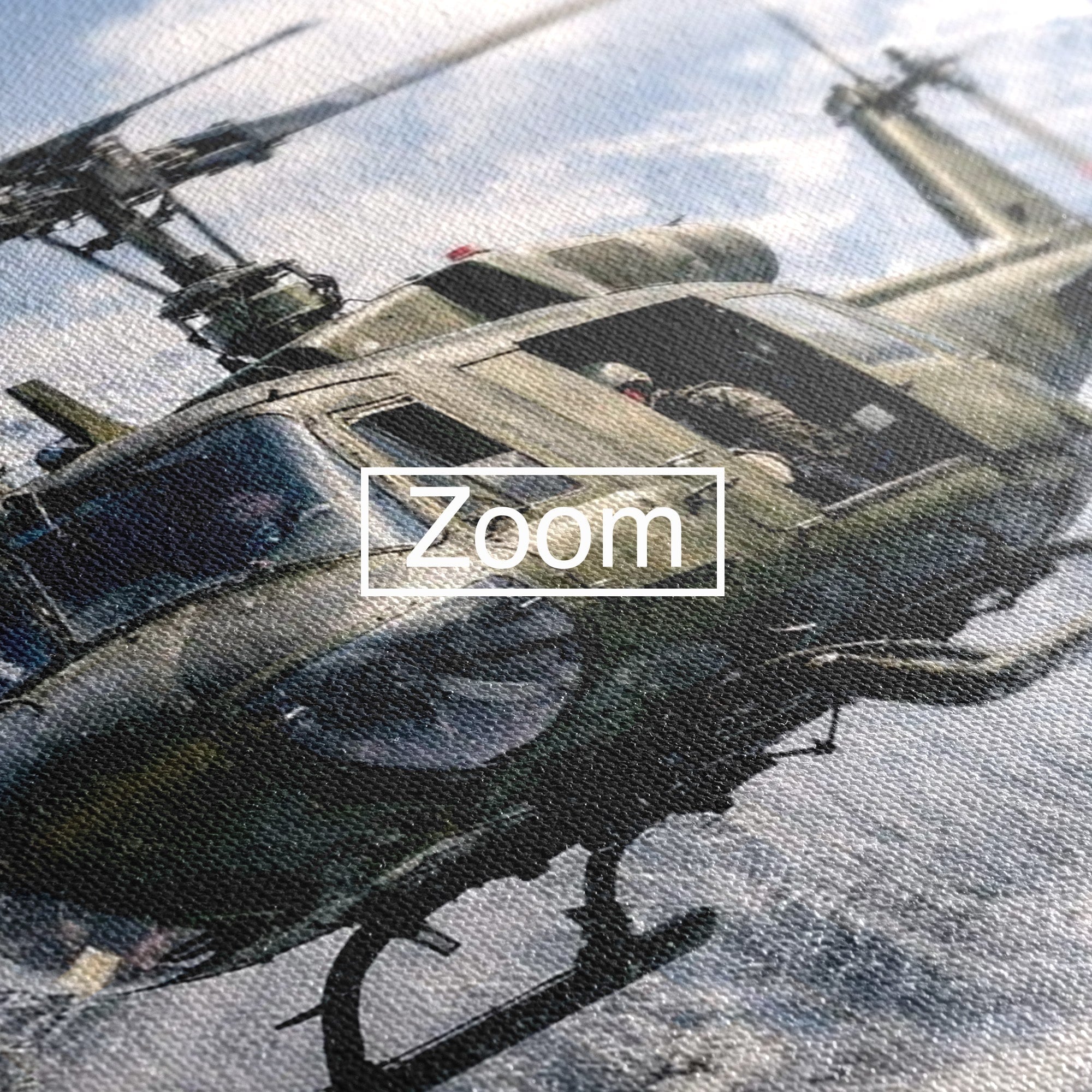 Tablou Canvas Premium LuxCanva® PI1289, Elicopter In Muntii Inzapeziti, Militar, Iarna, Peisaj Montan, Aventura, Zbor, Dormitor, Birou, Culori Vibrante