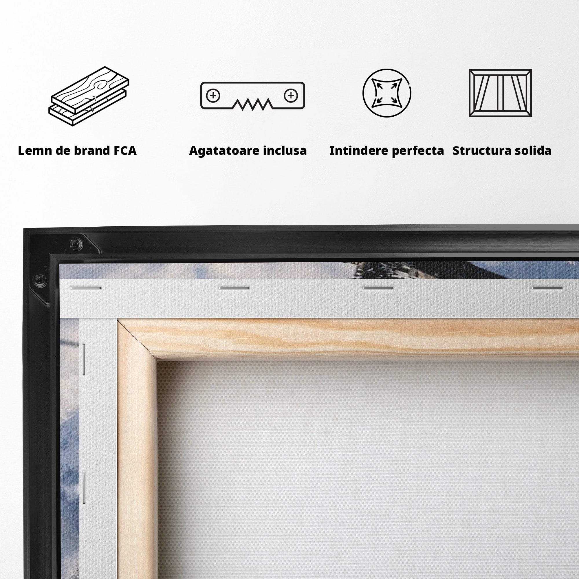 Tablou Canvas Premium LuxCanva® PI1289, Elicopter In Muntii Inzapeziti, Militar, Iarna, Peisaj Montan, Aventura, Zbor, Dormitor, Birou, Culori Vibrante
