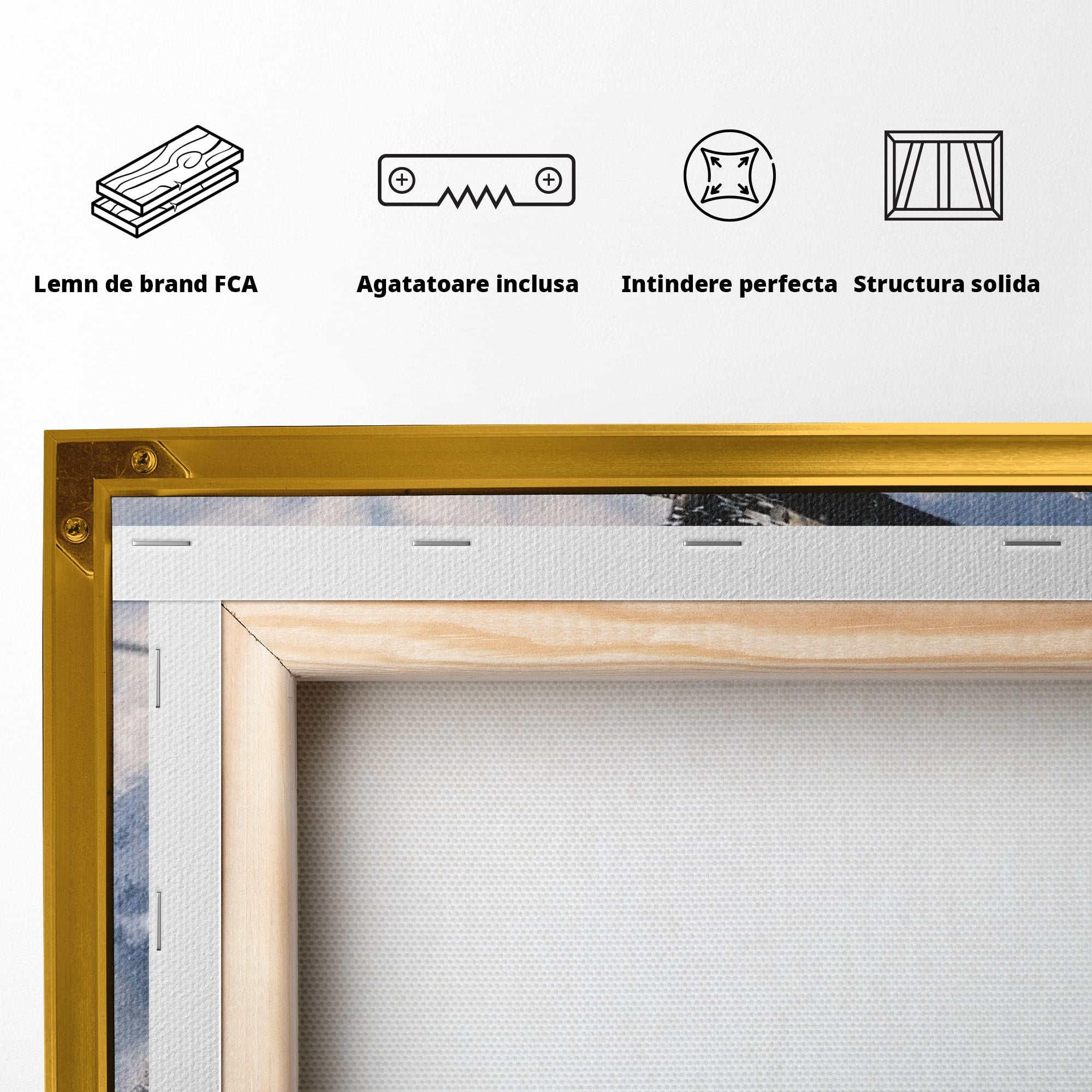 Tablou Canvas Premium LuxCanva® PI1289, Elicopter In Muntii Inzapeziti, Militar, Iarna, Peisaj Montan, Aventura, Zbor, Dormitor, Birou, Culori Vibrante
