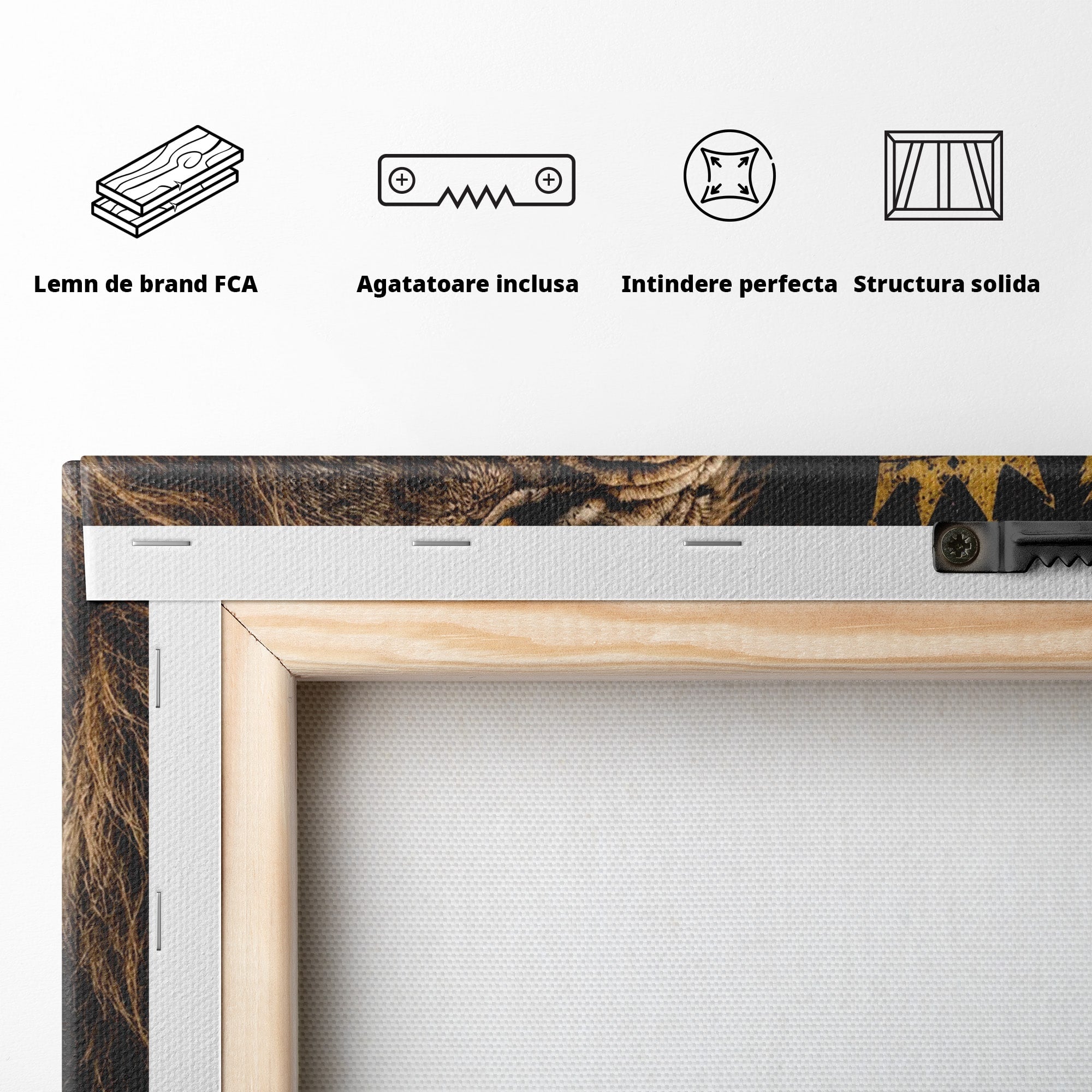 Tablou Canvas Premium LuxCanva® PI1299, Regalitatea Leului In Zori, Leu, Putere, Motivational, Animale, Birou, Culori Vibrante