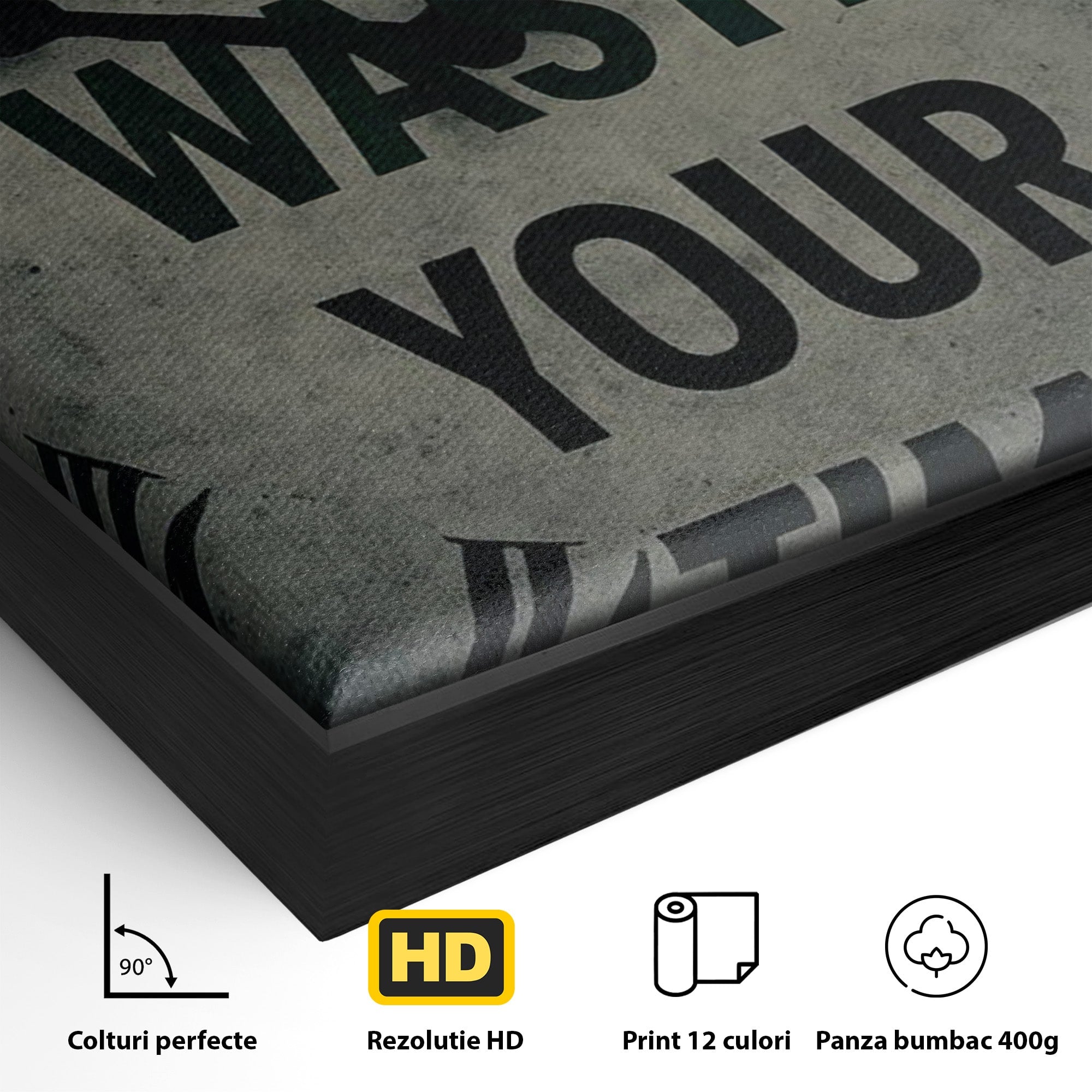 Tablou Canvas Premium LuxCanva® PI1300, Ceasul Timpului, Orologiu, Timp, Motivational, Birou, Living, Culori Vibrante