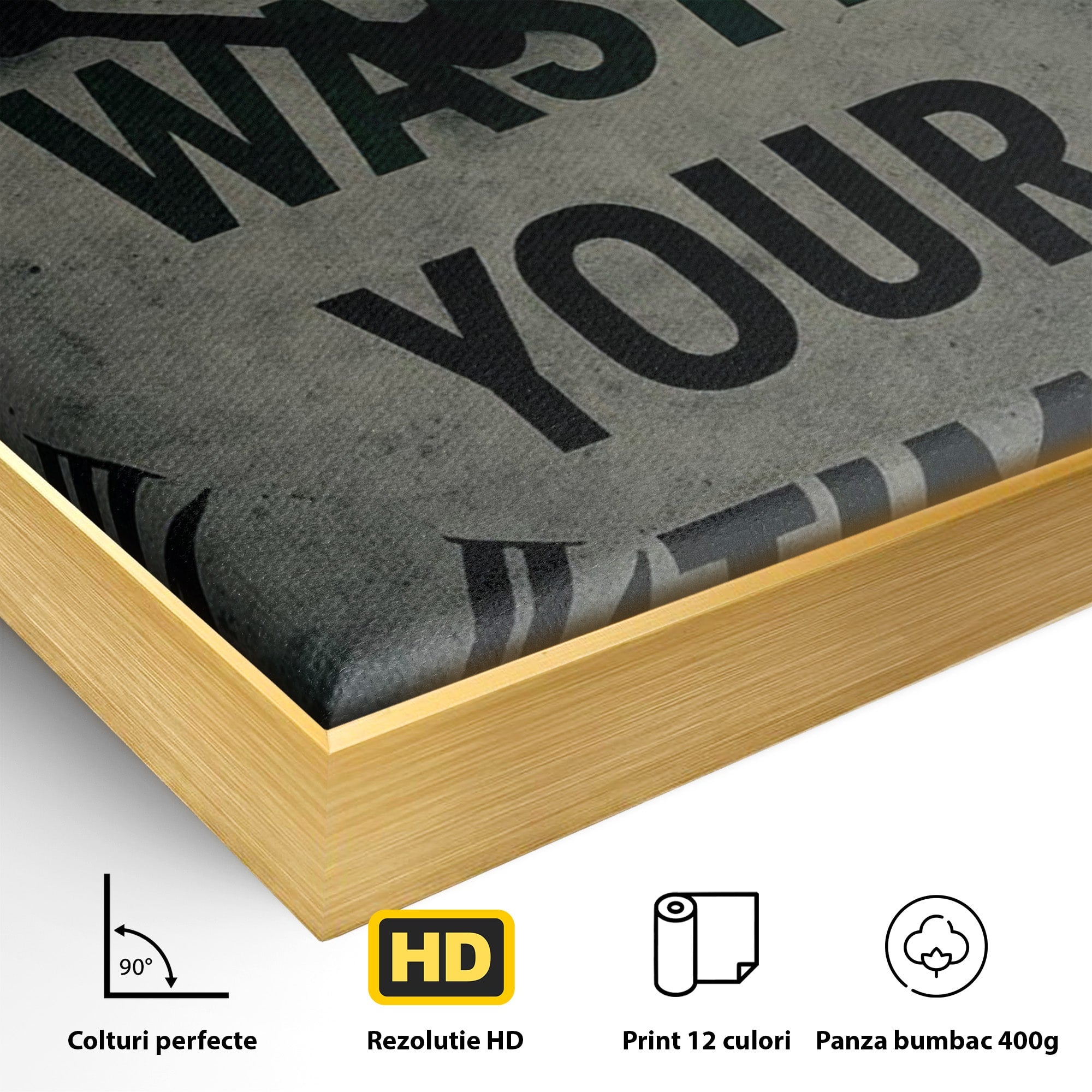 Tablou Canvas Premium LuxCanva® PI1300, Ceasul Timpului, Orologiu, Timp, Motivational, Birou, Living, Culori Vibrante