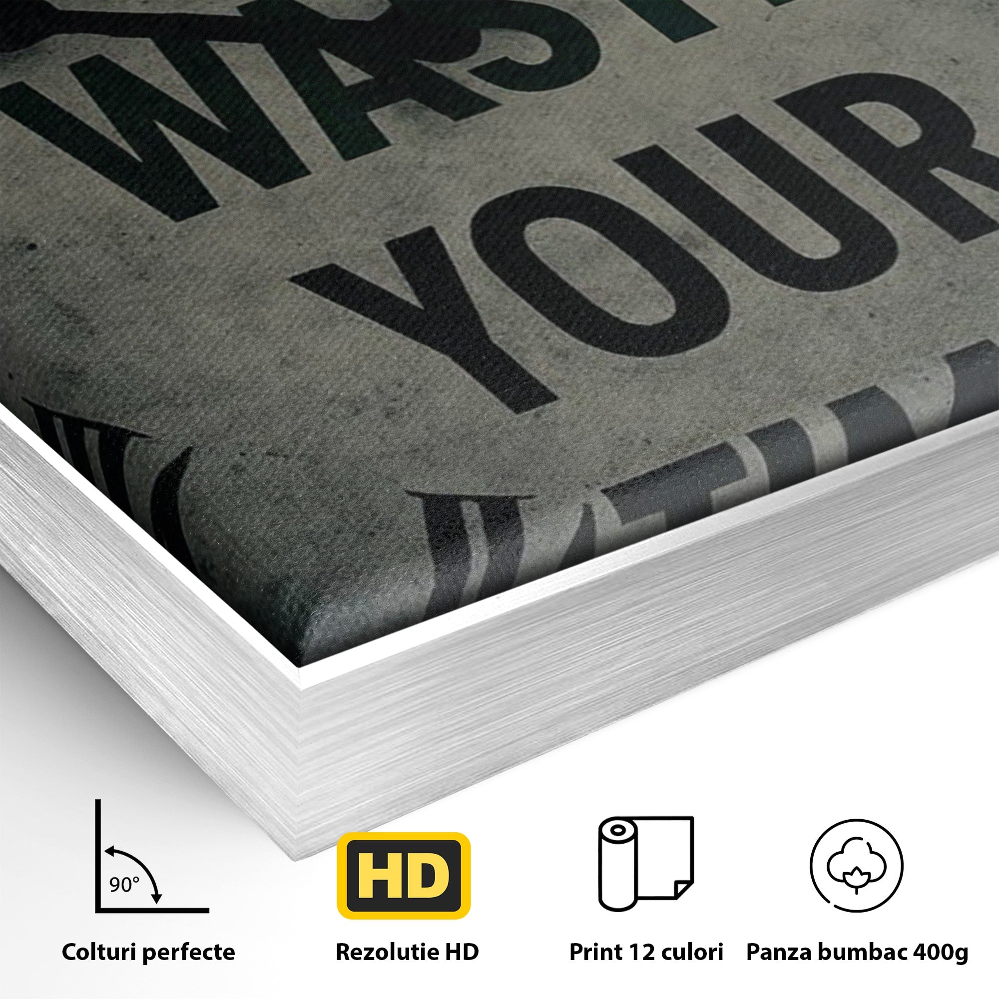 Tablou Canvas Premium LuxCanva® PI1300, Ceasul Timpului, Orologiu, Timp, Motivational, Birou, Living, Culori Vibrante