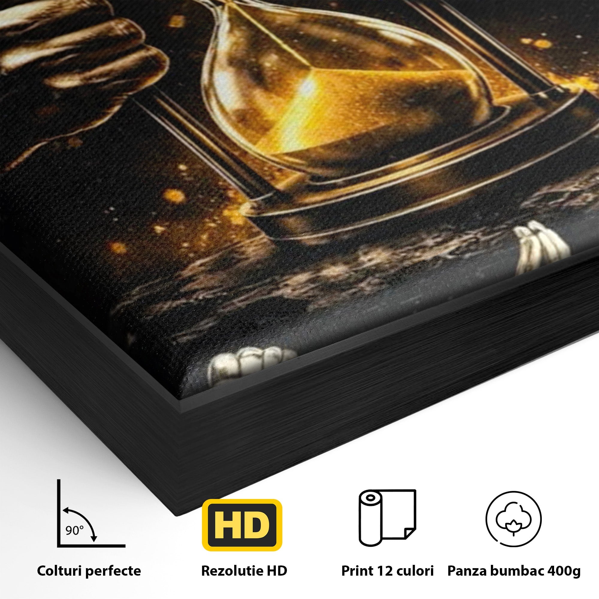 Tablou Canvas Premium LuxCanva® PI1301, Focus Pe Obiective, Motivational, Timp, Incurajare, Birou, Determinare, Culori Vibrante