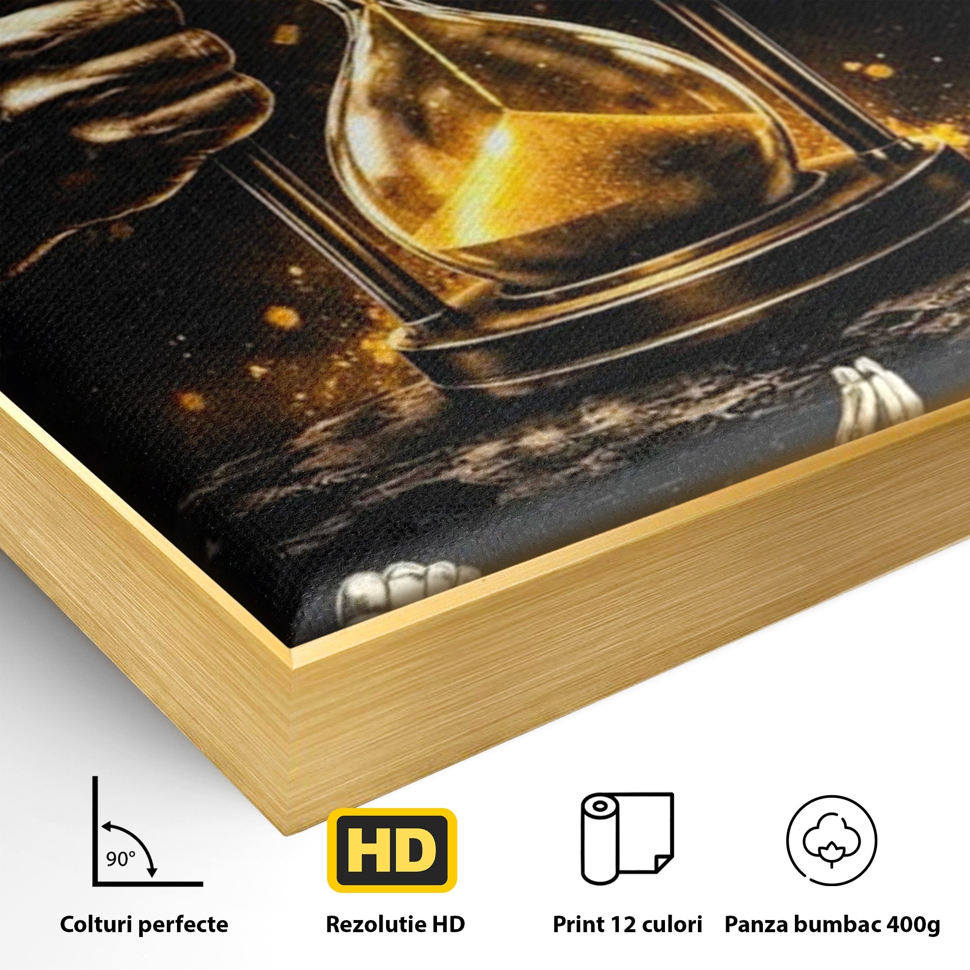 Tablou Canvas Premium LuxCanva® PI1301, Focus Pe Obiective, Motivational, Timp, Incurajare, Birou, Determinare, Culori Vibrante
