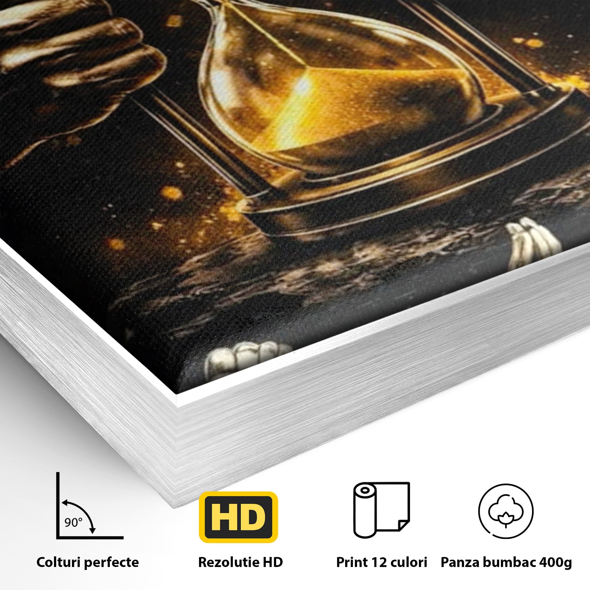 Tablou Canvas Premium LuxCanva® PI1301, Focus Pe Obiective, Motivational, Timp, Incurajare, Birou, Determinare, Culori Vibrante