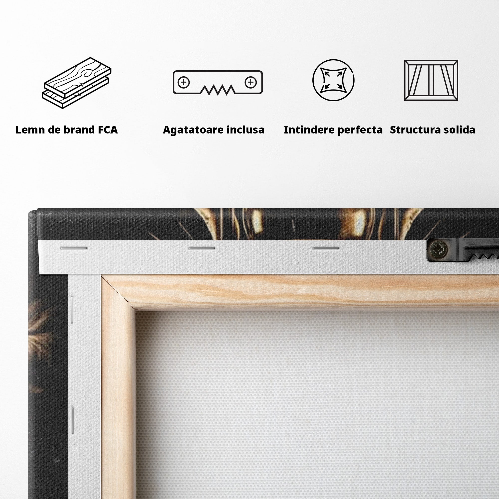 Tablou Canvas Premium LuxCanva® PI1301, Focus Pe Obiective, Motivational, Timp, Incurajare, Birou, Determinare, Culori Vibrante