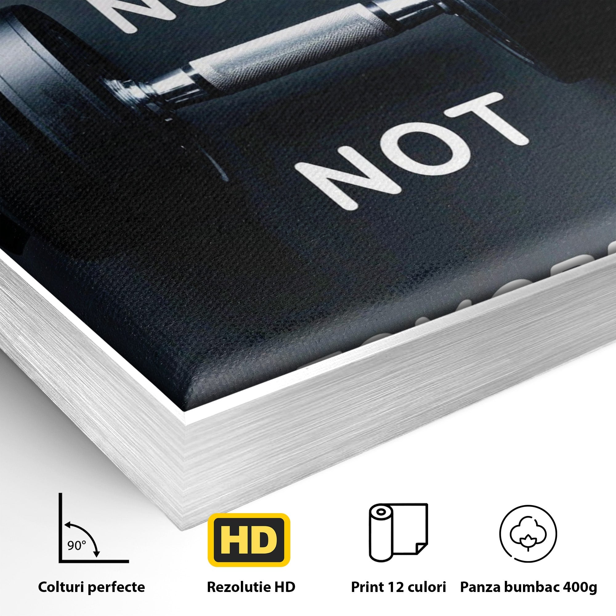 Tablou Canvas Premium LuxCanva® PI1302, Ganteră Motivațională, Fitness, Motivatie, Sport, Citat, Birou, Dormitor, Culori Vibrante