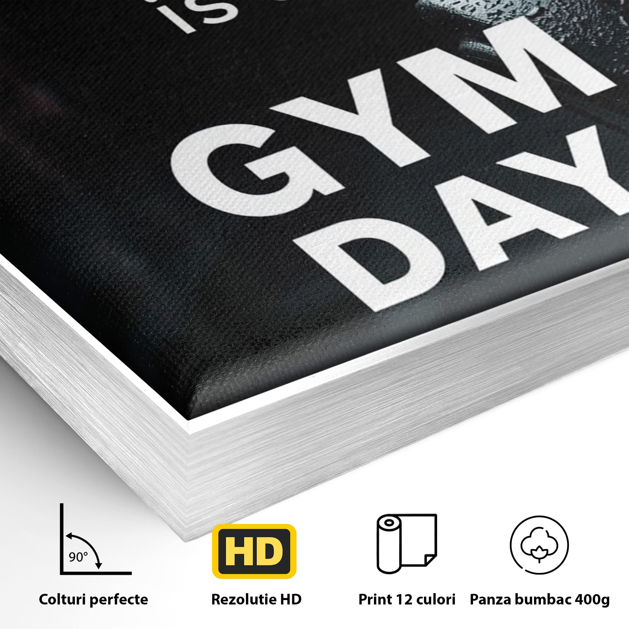 Tablou Canvas Premium LuxCanva® PI1303, Motivatie Fitness, Energie, Motivatie, Antrenament, Sala, Birou, Sport, Culori Vibrante