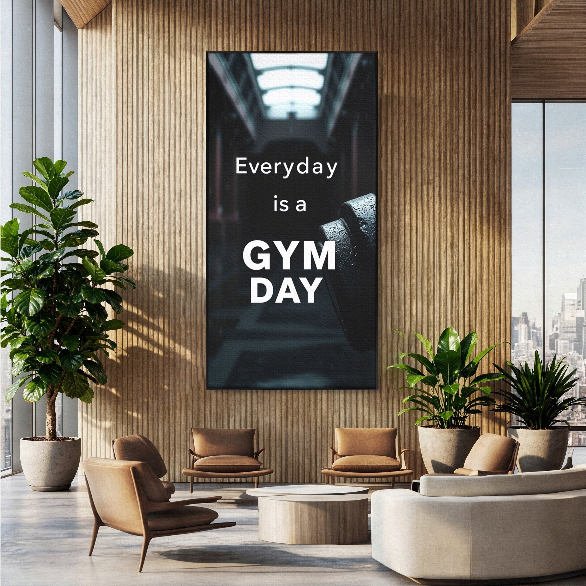 Tablou Canvas Premium LuxCanva® PI1303, Motivatie Fitness, Energie, Motivatie, Antrenament, Sala, Birou, Sport, Culori Vibrante