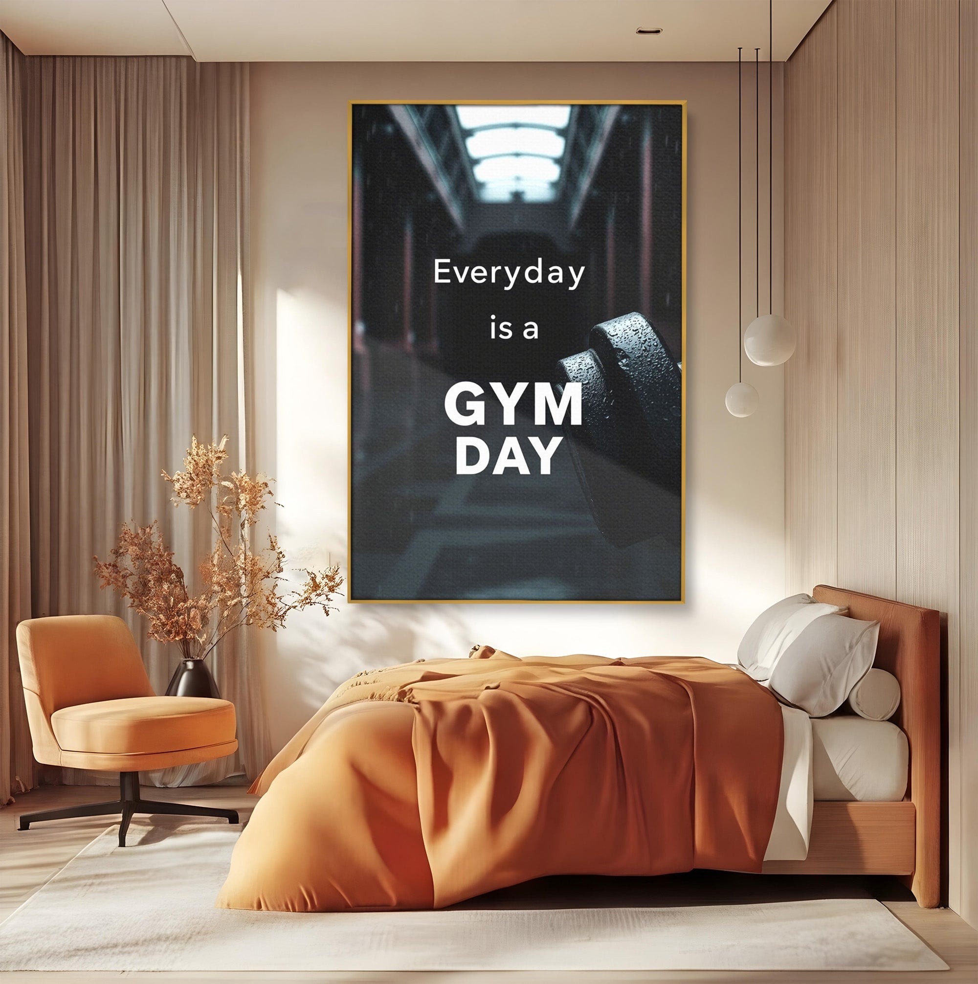 Tablou Canvas Premium LuxCanva® PI1303, Motivatie Fitness, Energie, Motivatie, Antrenament, Sala, Birou, Sport, Culori Vibrante