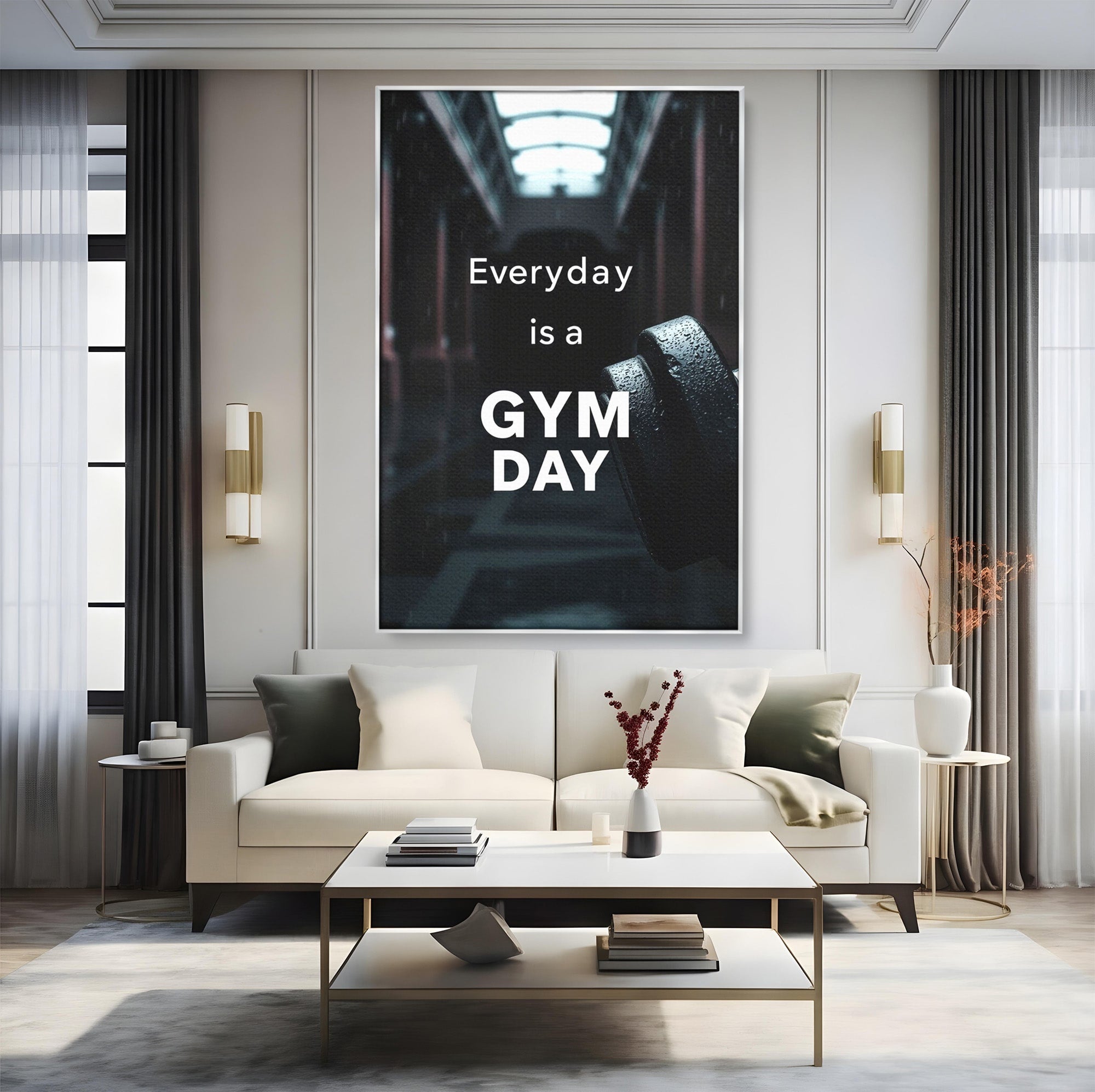 Tablou Canvas Premium LuxCanva® PI1303, Motivatie Fitness, Energie, Motivatie, Antrenament, Sala, Birou, Sport, Culori Vibrante