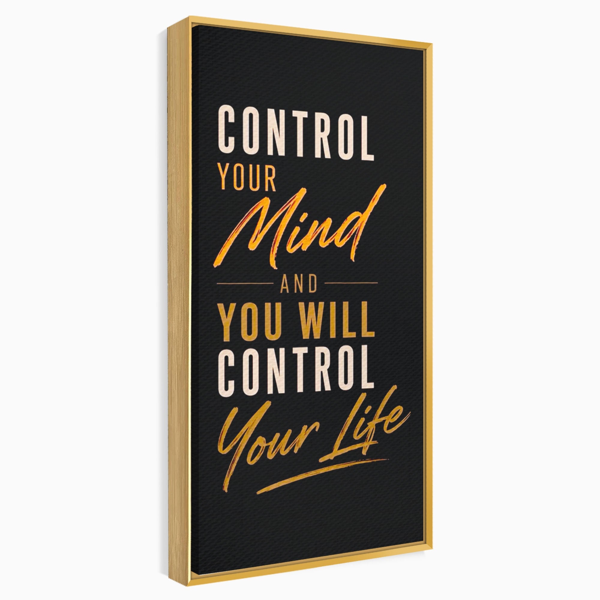 Tablou Canvas Premium LuxCanva® PI1305, Controlul Mintii, Motivational, Citat, Inspirational, Birou, Dormitor, Culori Vibrante
