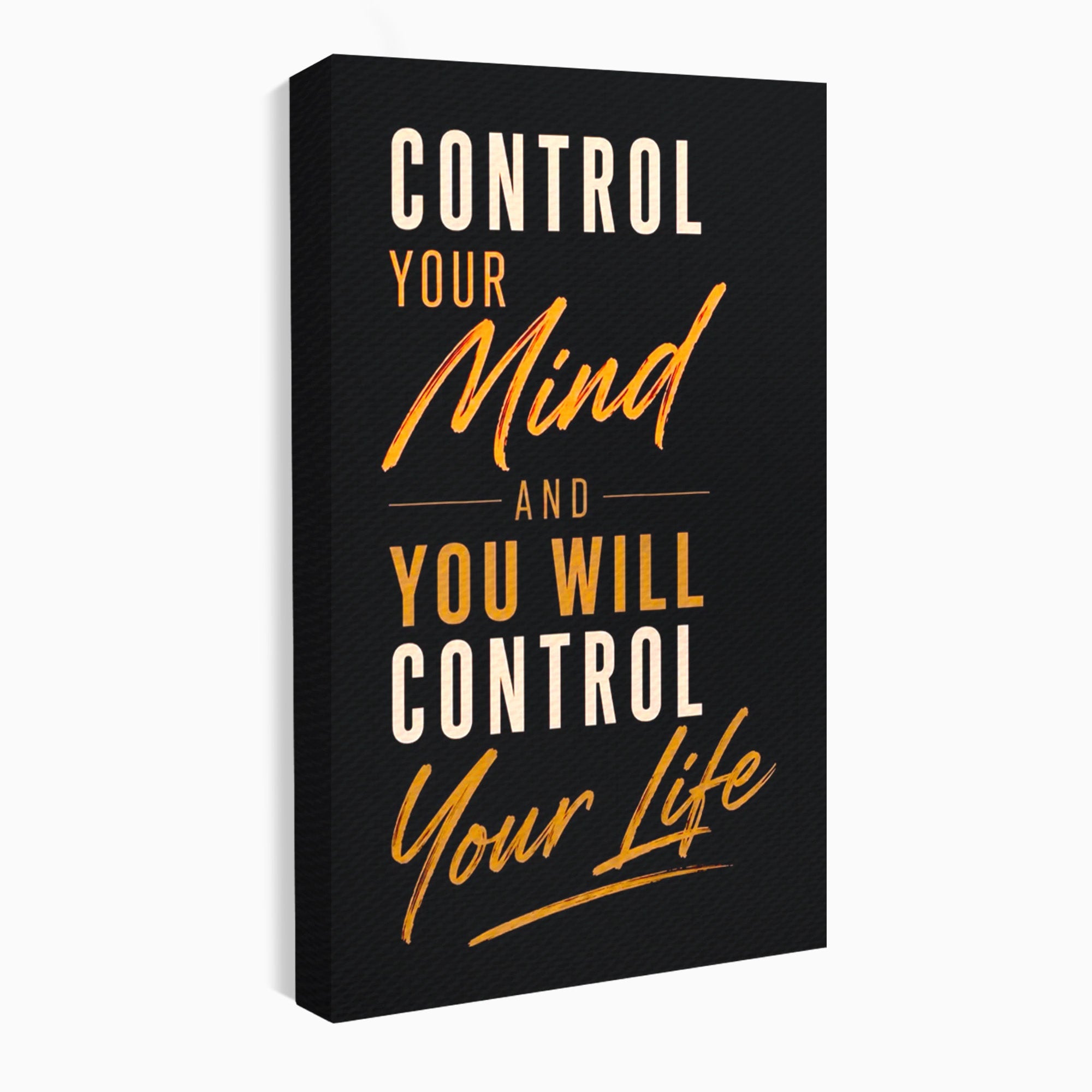 Tablou Canvas Premium LuxCanva® PI1305, Controlul Mintii, Motivational, Citat, Inspirational, Birou, Dormitor, Culori Vibrante