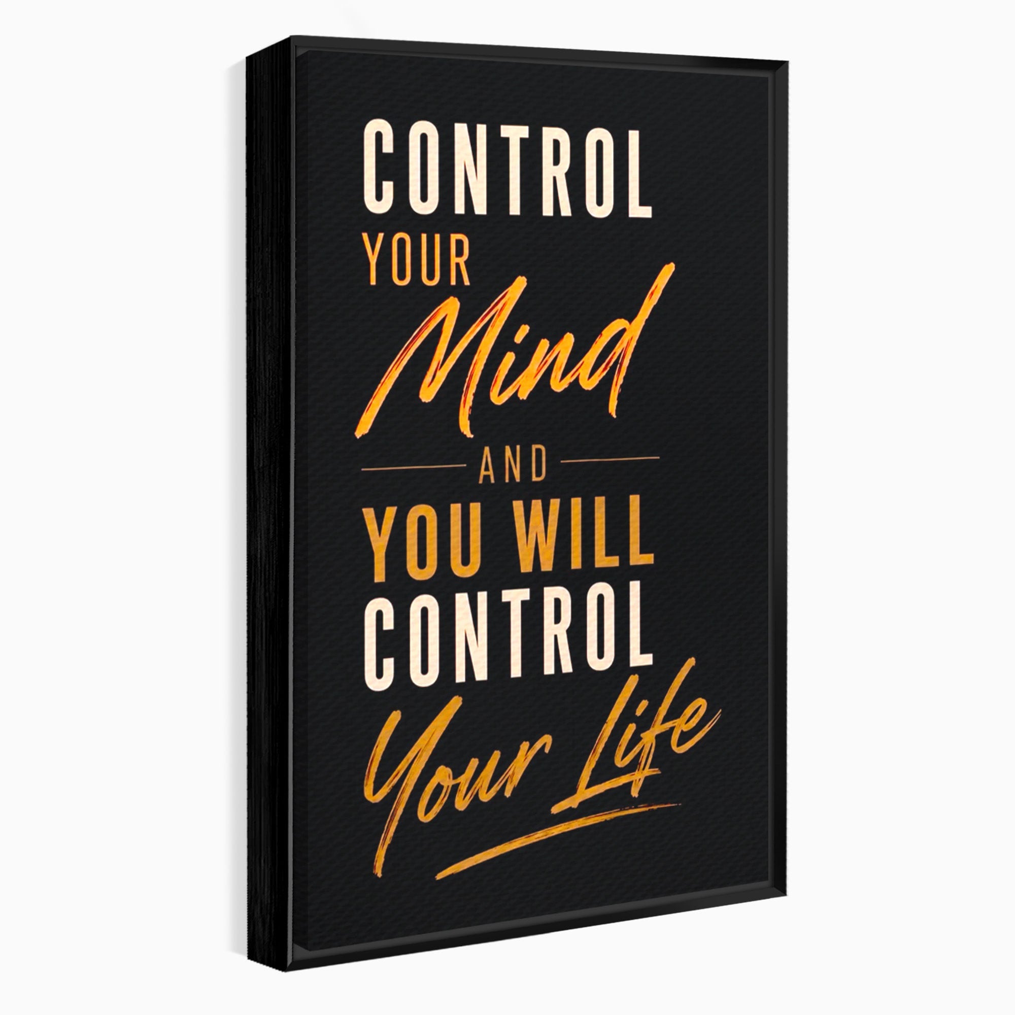 Tablou Canvas Premium LuxCanva® PI1305, Controlul Mintii, Motivational, Citat, Inspirational, Birou, Dormitor, Culori Vibrante