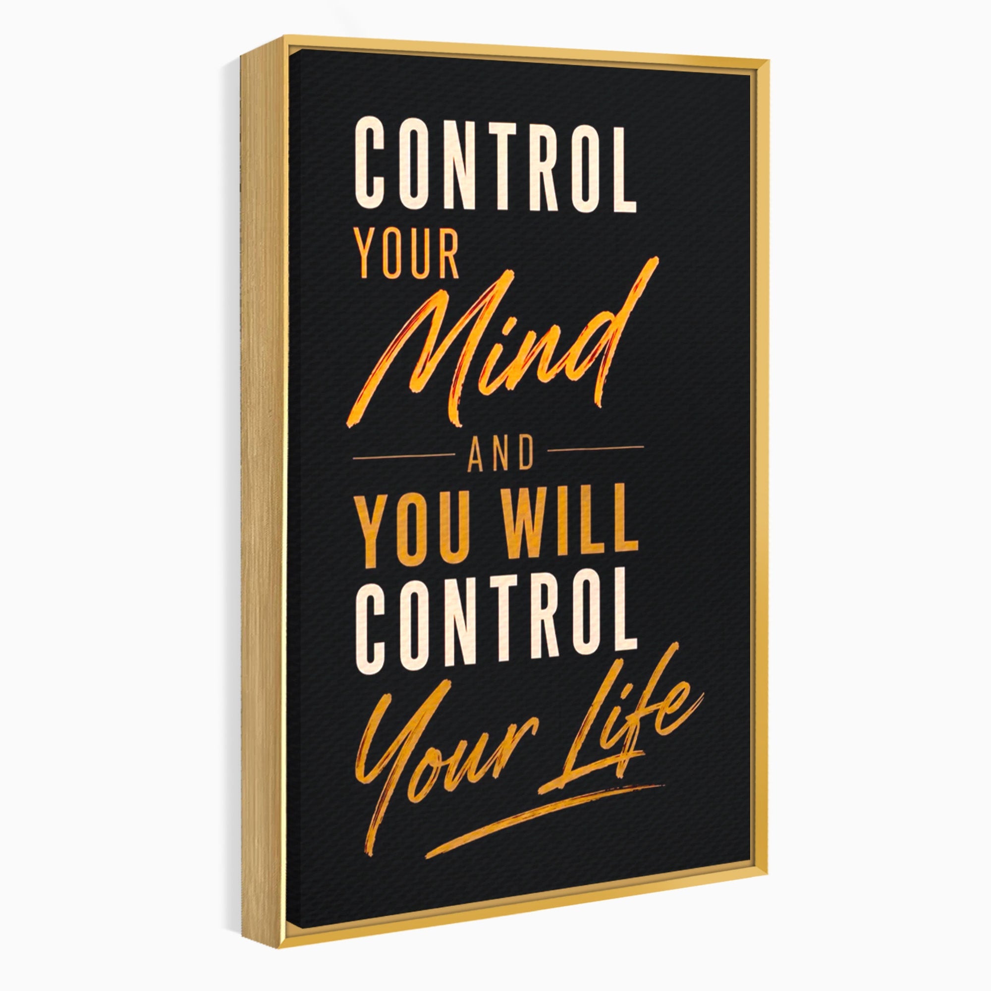 Tablou Canvas Premium LuxCanva® PI1305, Controlul Mintii, Motivational, Citat, Inspirational, Birou, Dormitor, Culori Vibrante