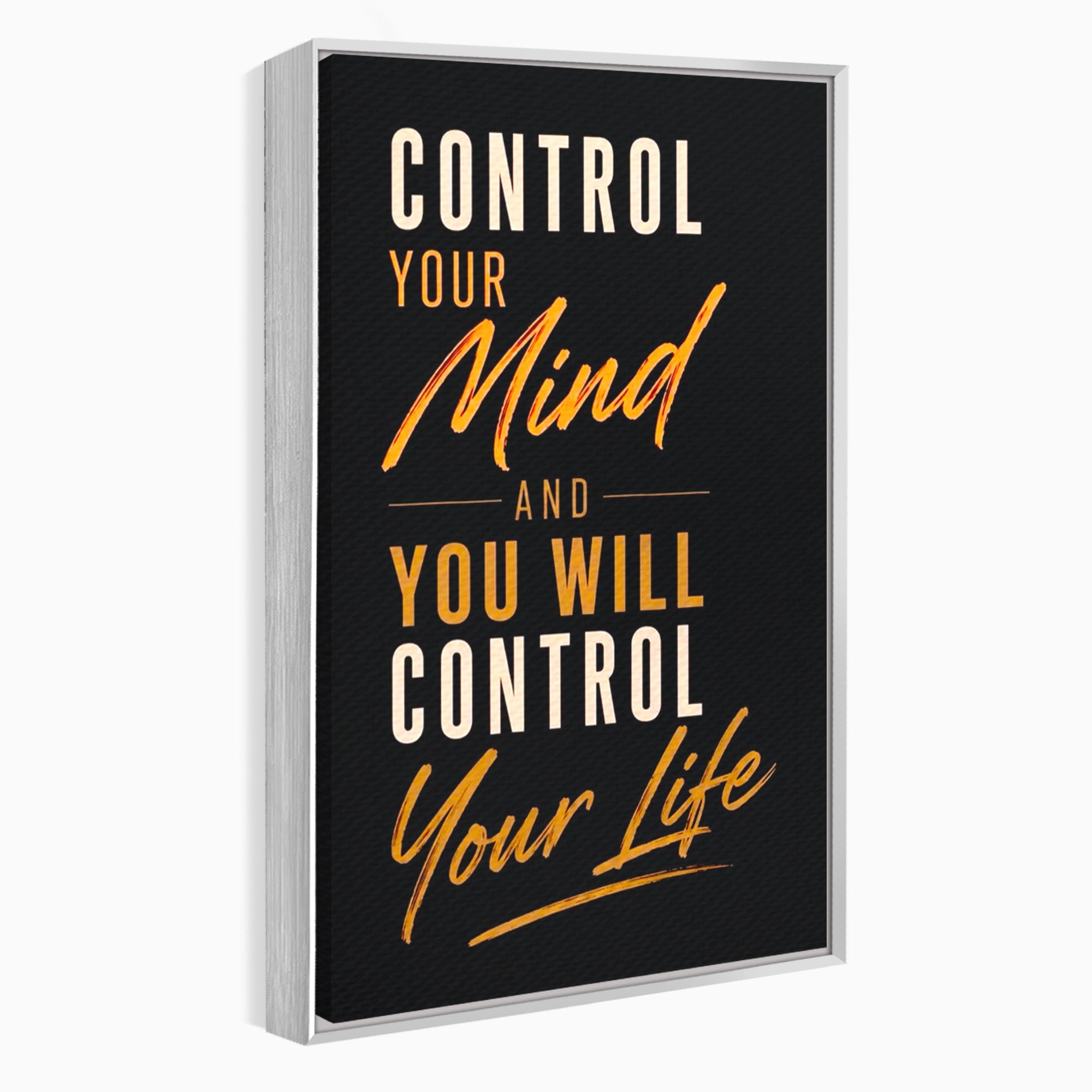 Tablou Canvas Premium LuxCanva® PI1305, Controlul Mintii, Motivational, Citat, Inspirational, Birou, Dormitor, Culori Vibrante